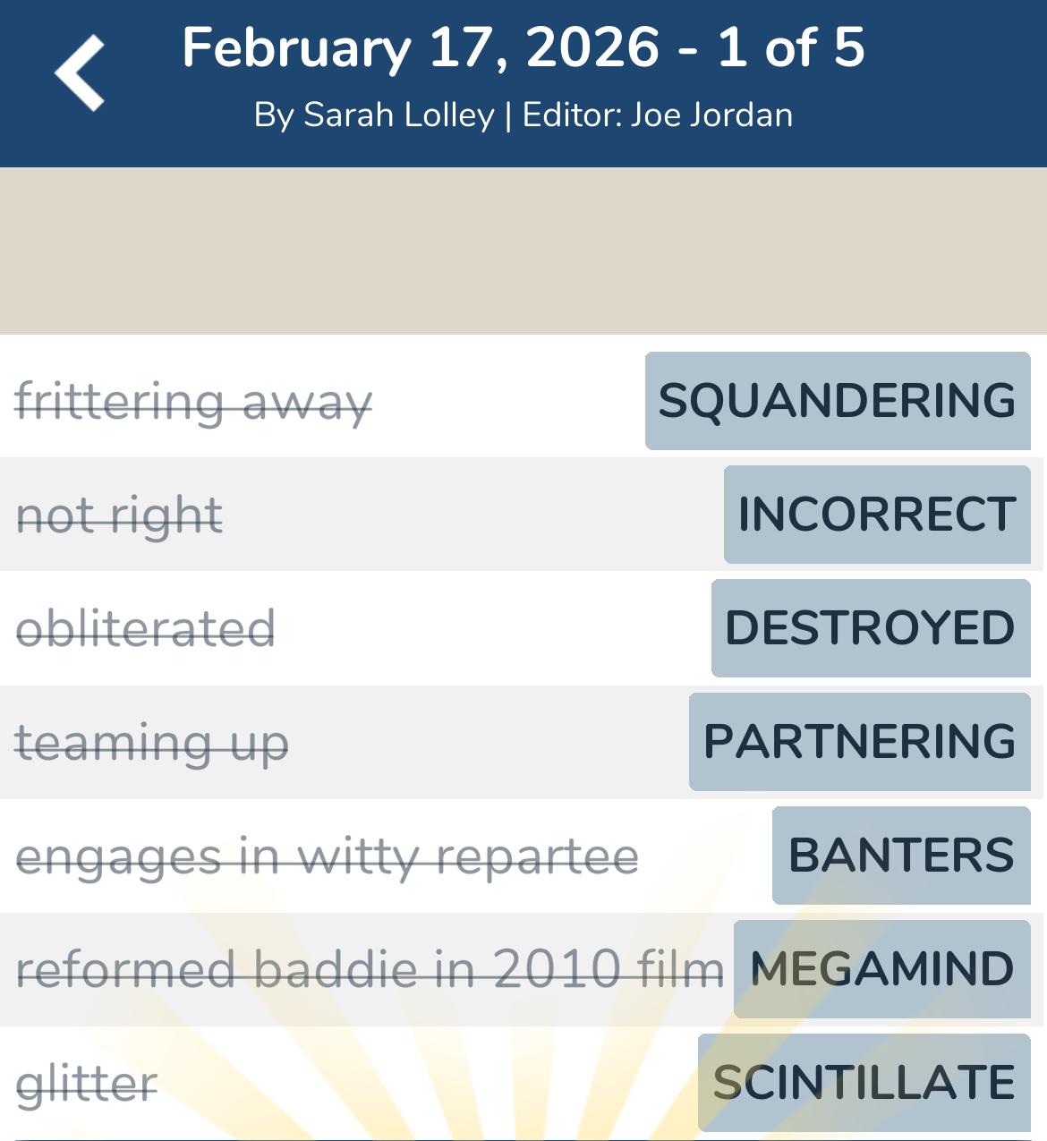 7 Little Words February 17 2026