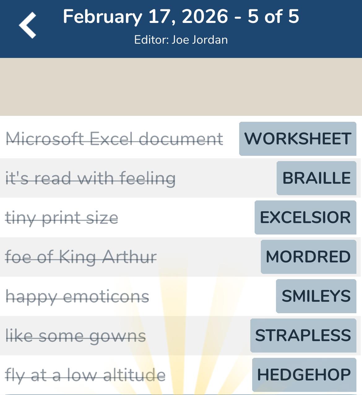 7 Little Words February 17 2026 5