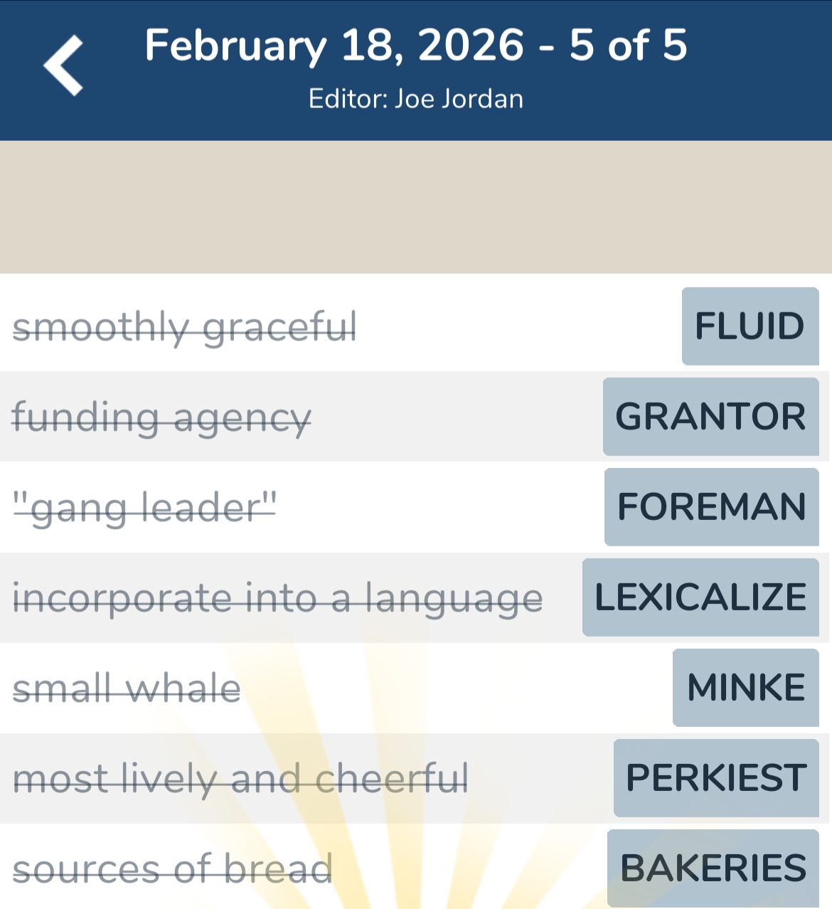 7 Little Words February 18 2026 5
