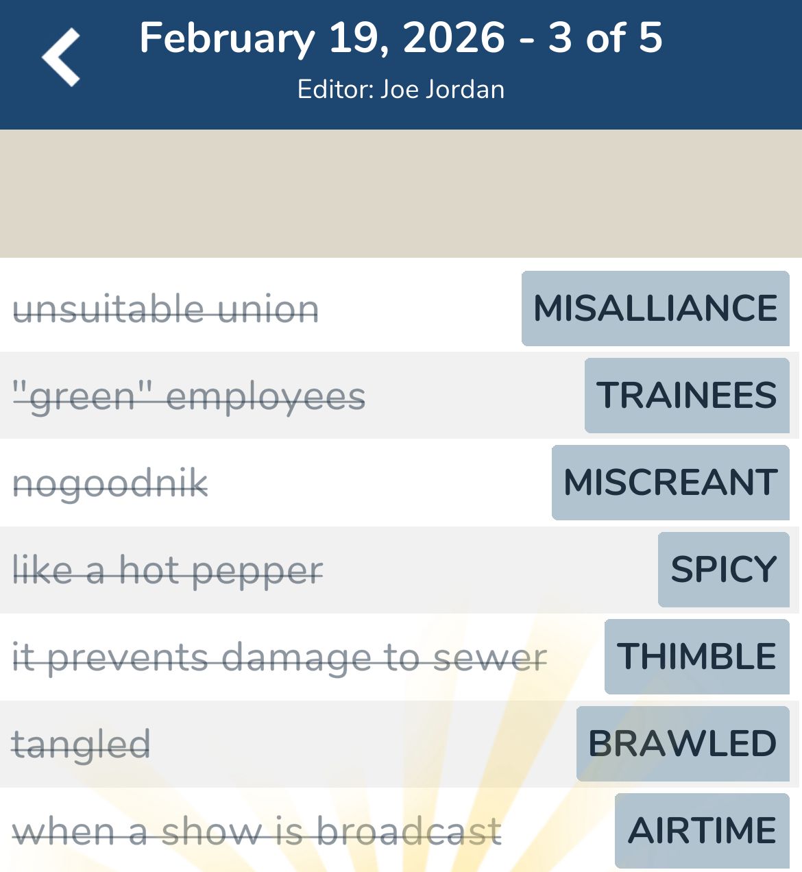 7 Little Words February 19 2026 3 7 Little Words February 19 2026 3