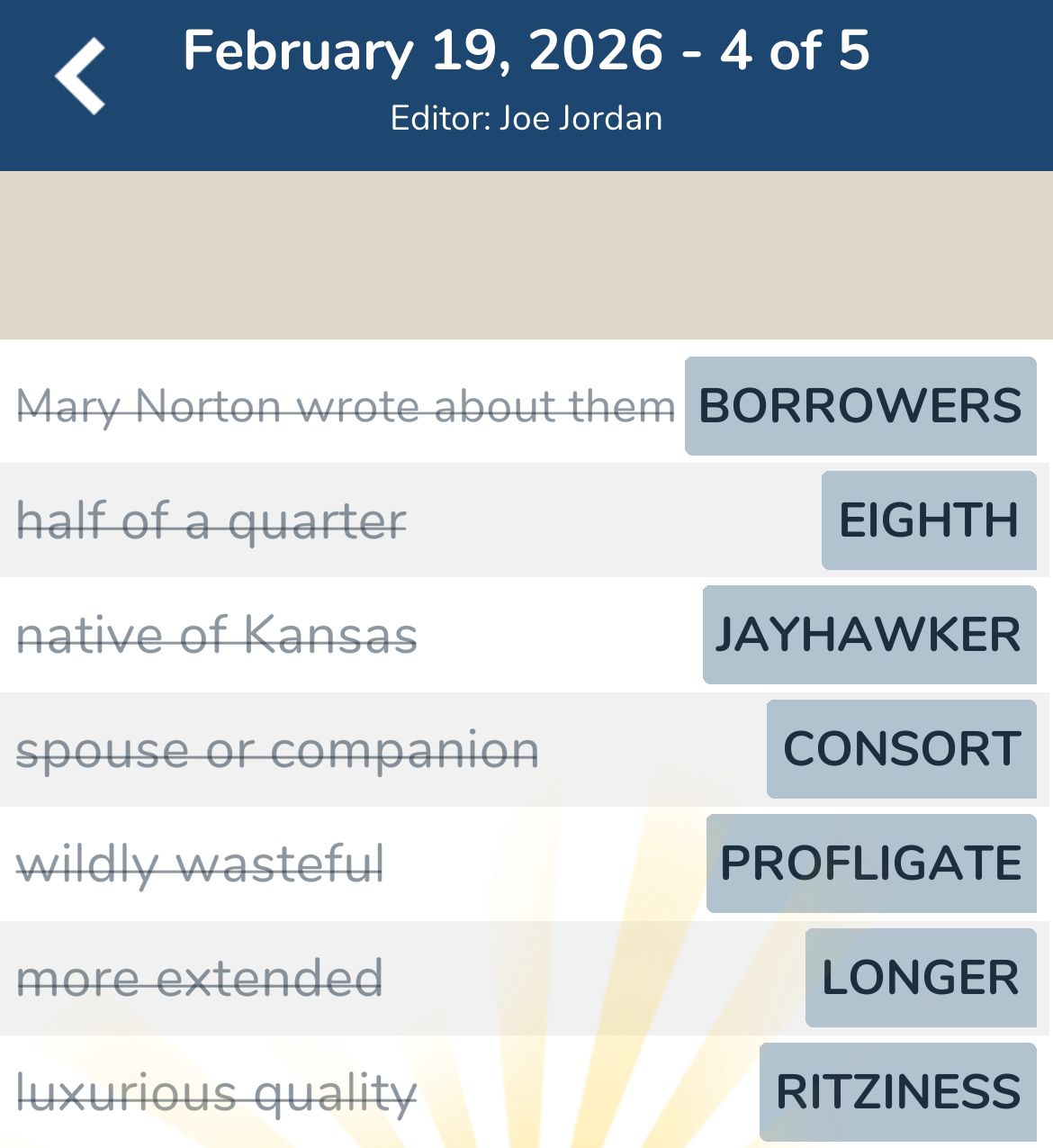 7 Little Words February 19 2026 4 7 Little Words February 19 2026 4