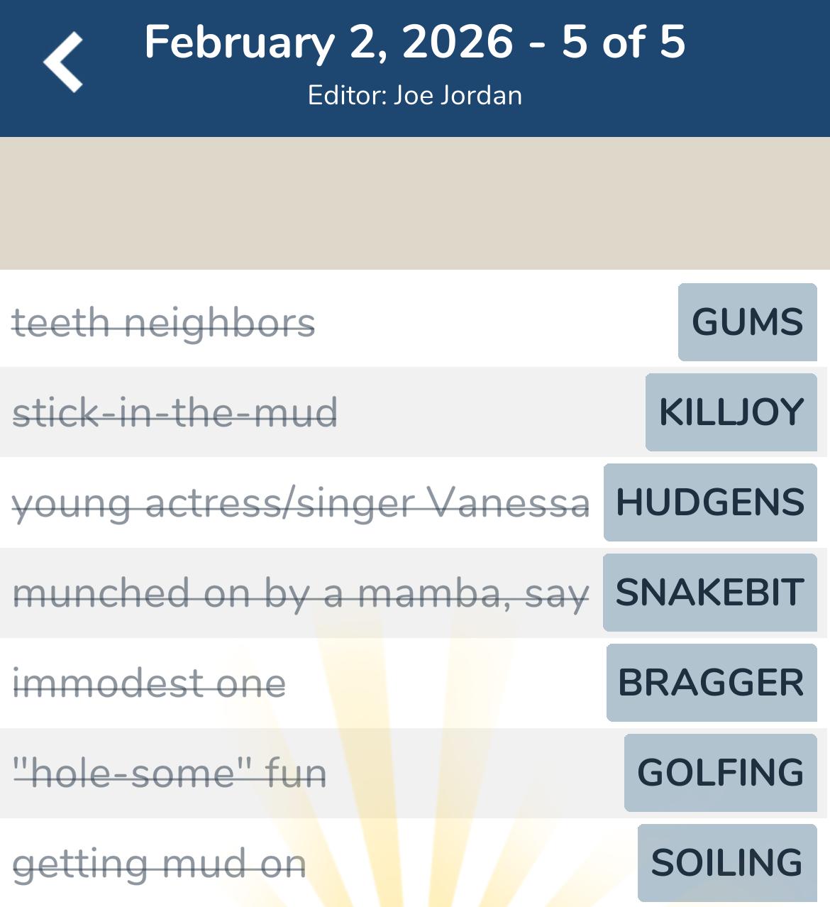 7 Little Words February 2 2026 5