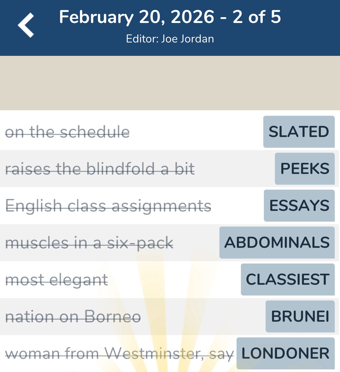 7 Little Words February 20 2026 2