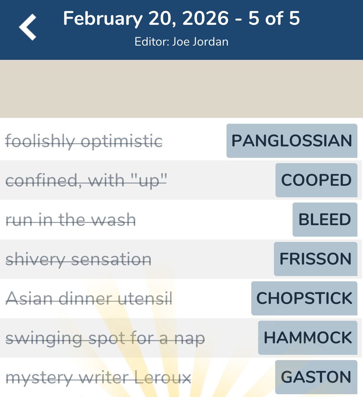 7 Little Words February 20 2026 5