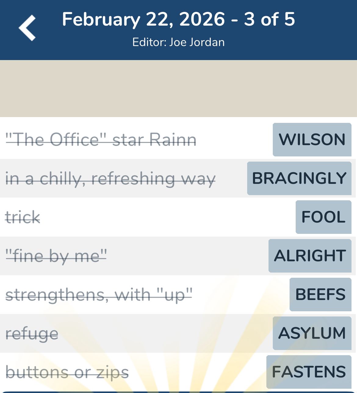 7 Little Words February 22 2026 3