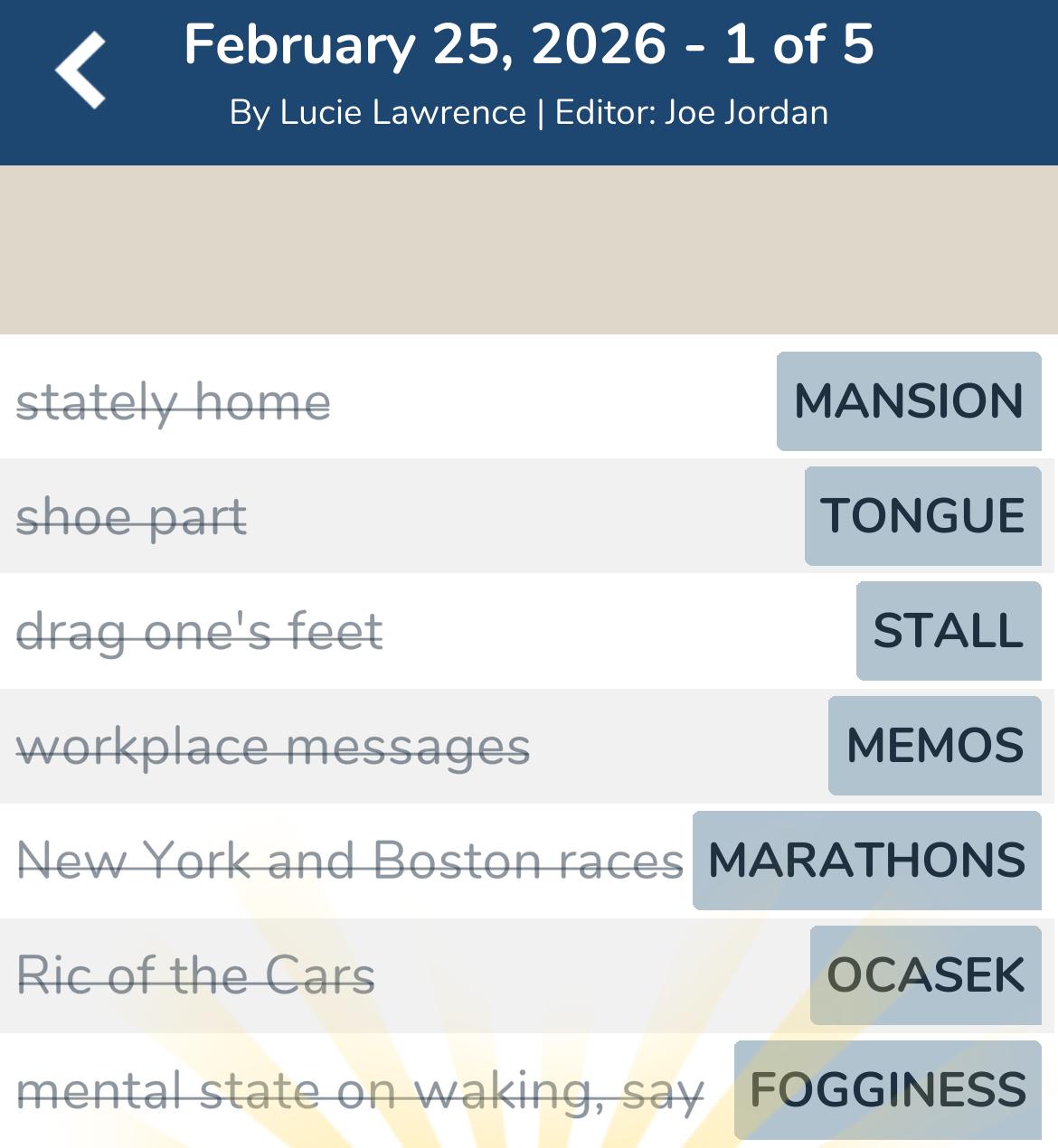 7 Little Words February 25 2026 1 7 Little Words February 25 2026 1