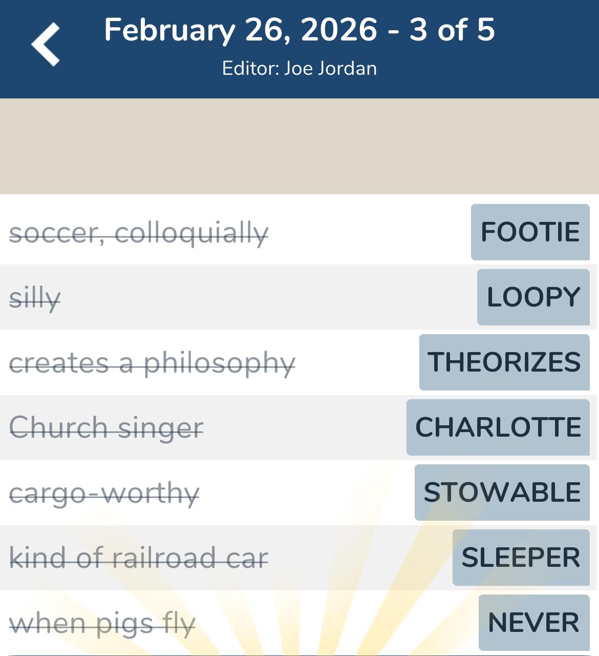 7 Little Words February 26 2026 3