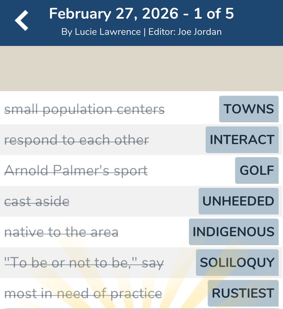 7 Little Words February 27 2026 1