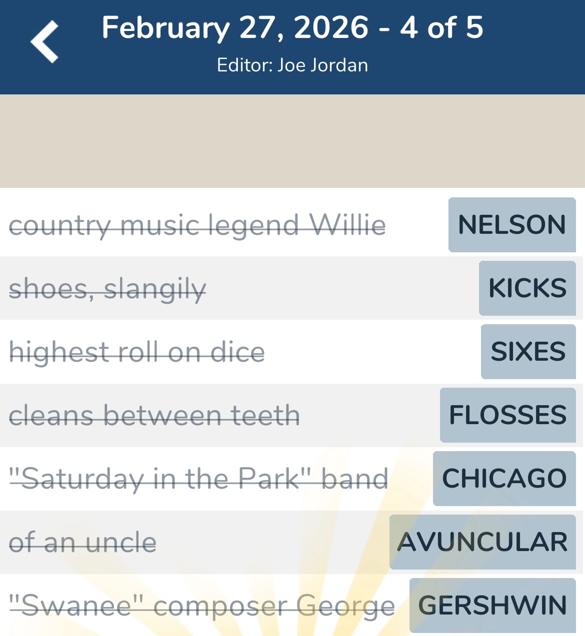 7 Little Words February 27 2026 4