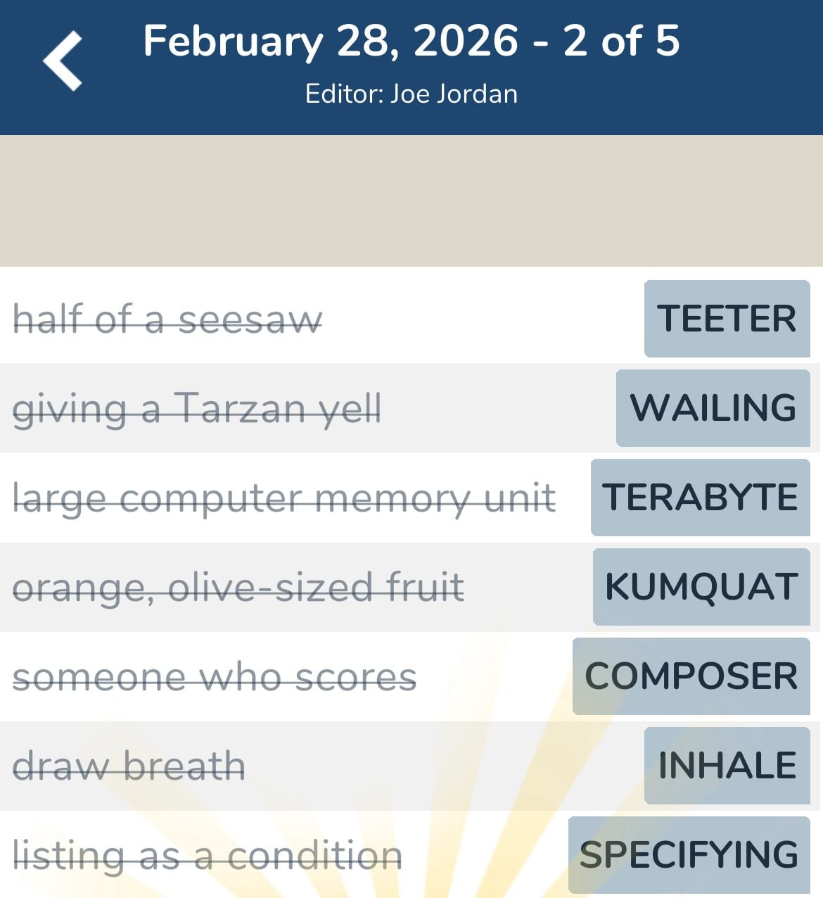 7 Little Words February 28 2026 2 7 Little Words February 28 2026 2