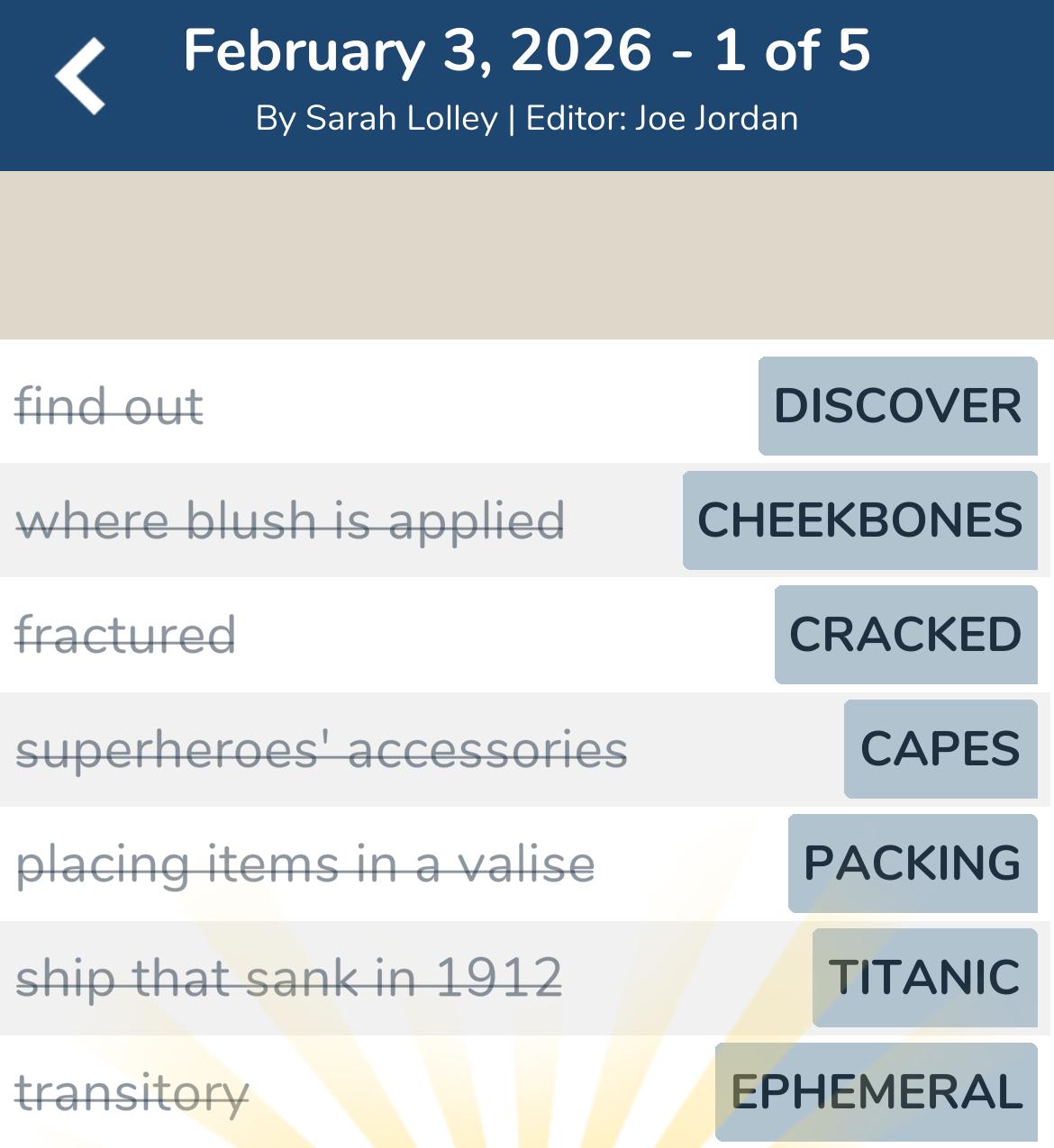 7 Little Words February 3 2026 1 7 Little Words February 3 2026 1
