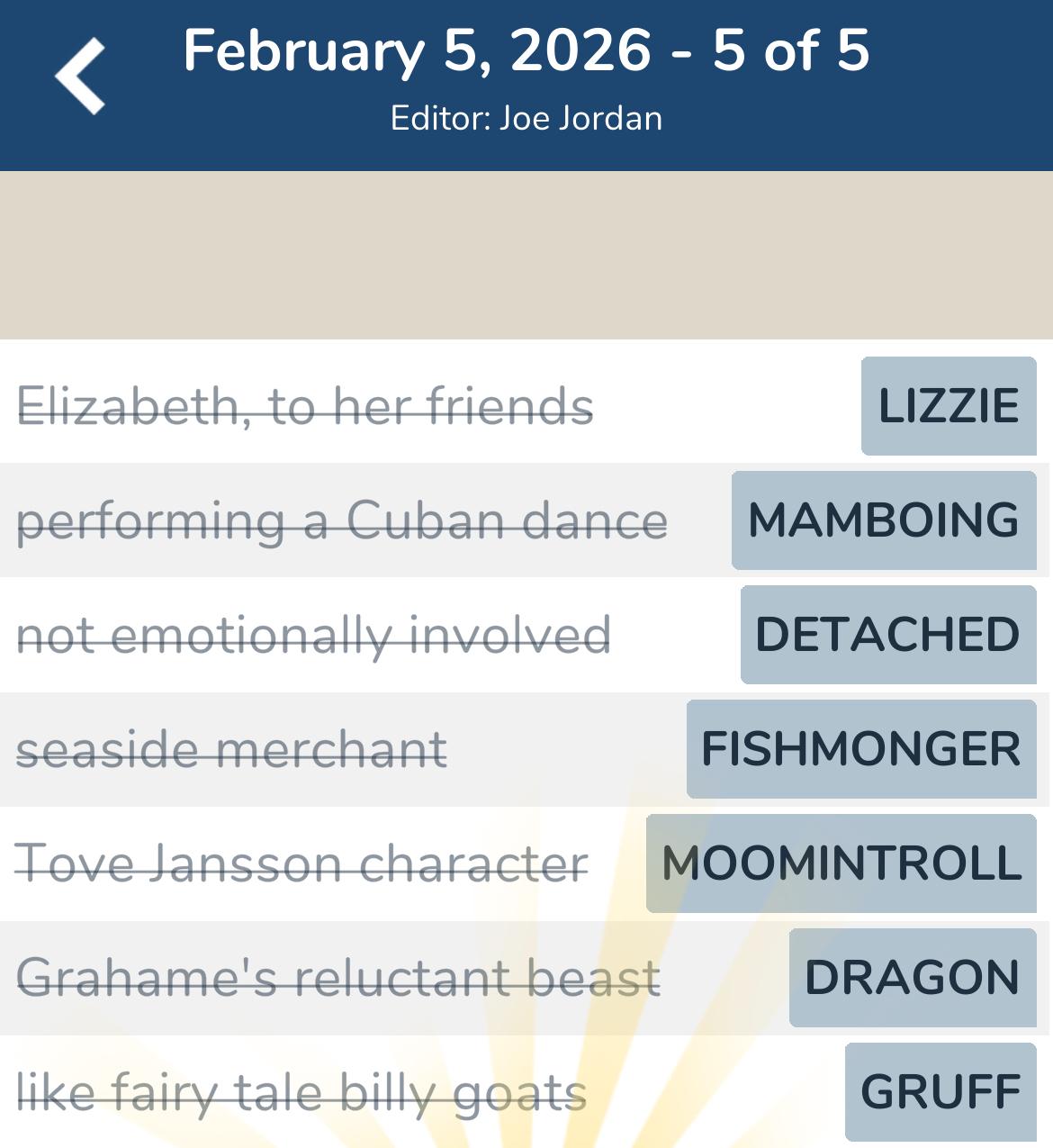 7 Little Words February 5 2026 5