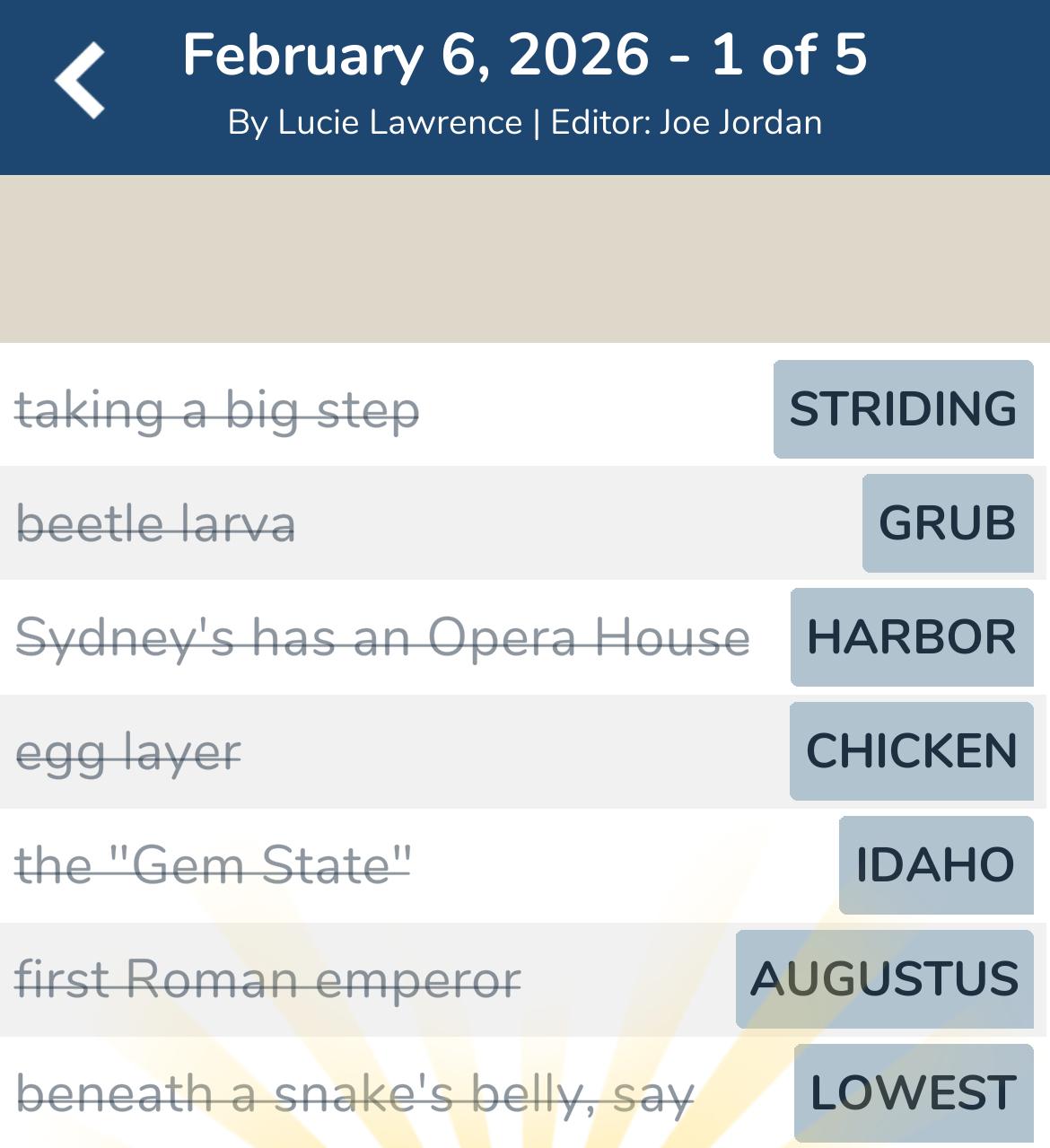 7 Little Words February 6 2026 1