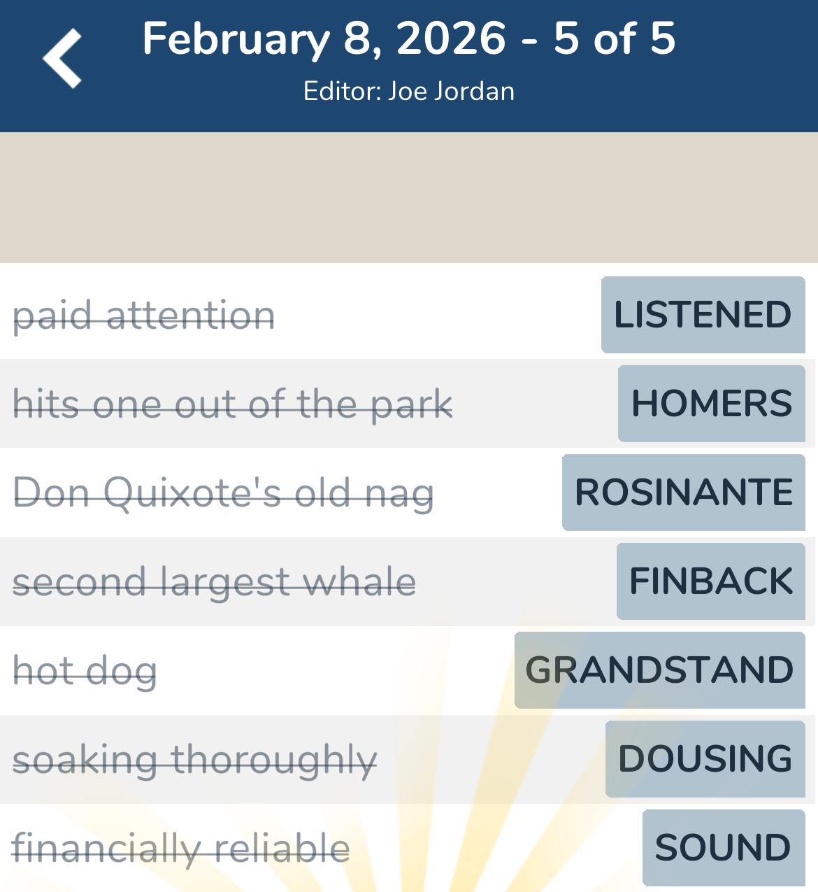 7 Little Words February 8 2026 5