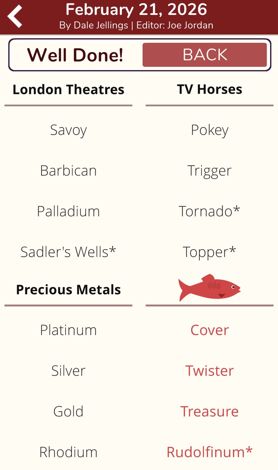 7 Little Words Red Herring February 21 2026