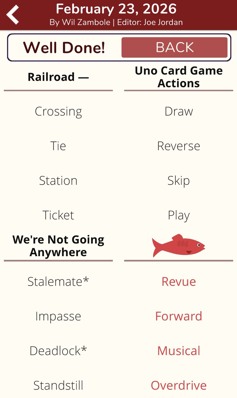 7 Little Words Red Herring February 23 2026