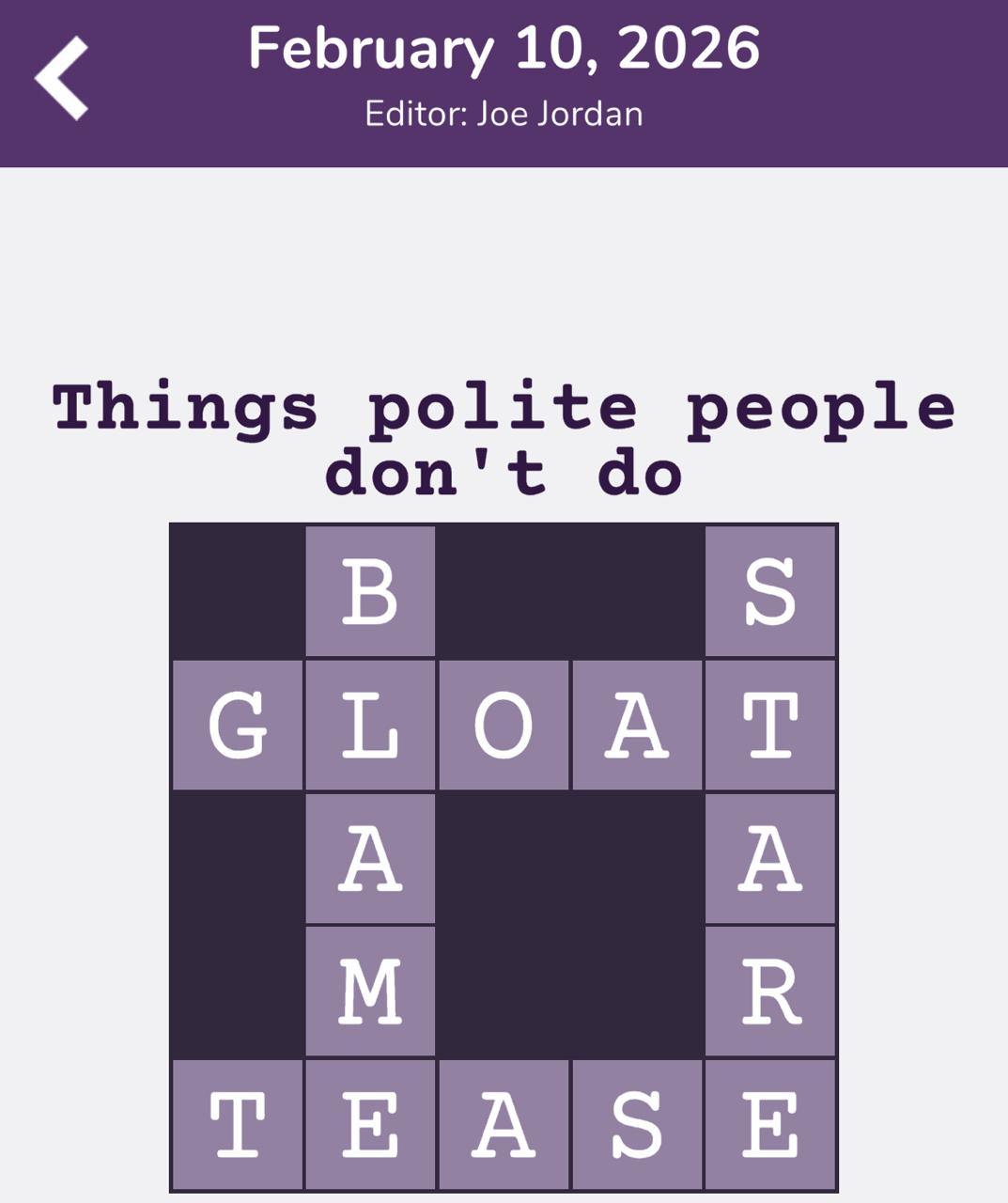 7 Little Words Tiny Little Crosswords February 10 2026