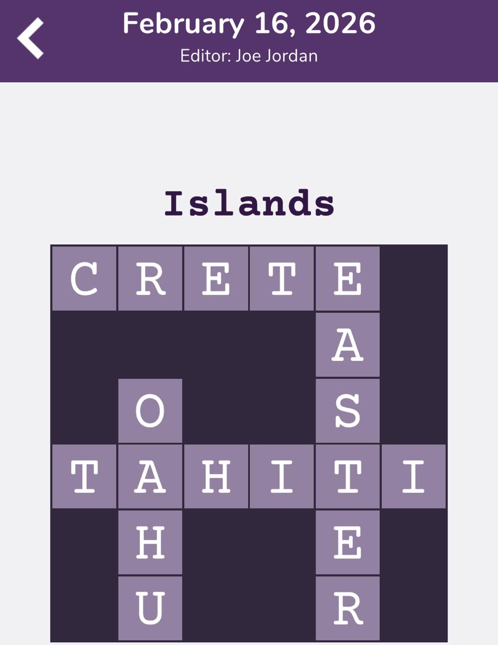 7 Little Words Tiny Little Crosswords February 16 2026