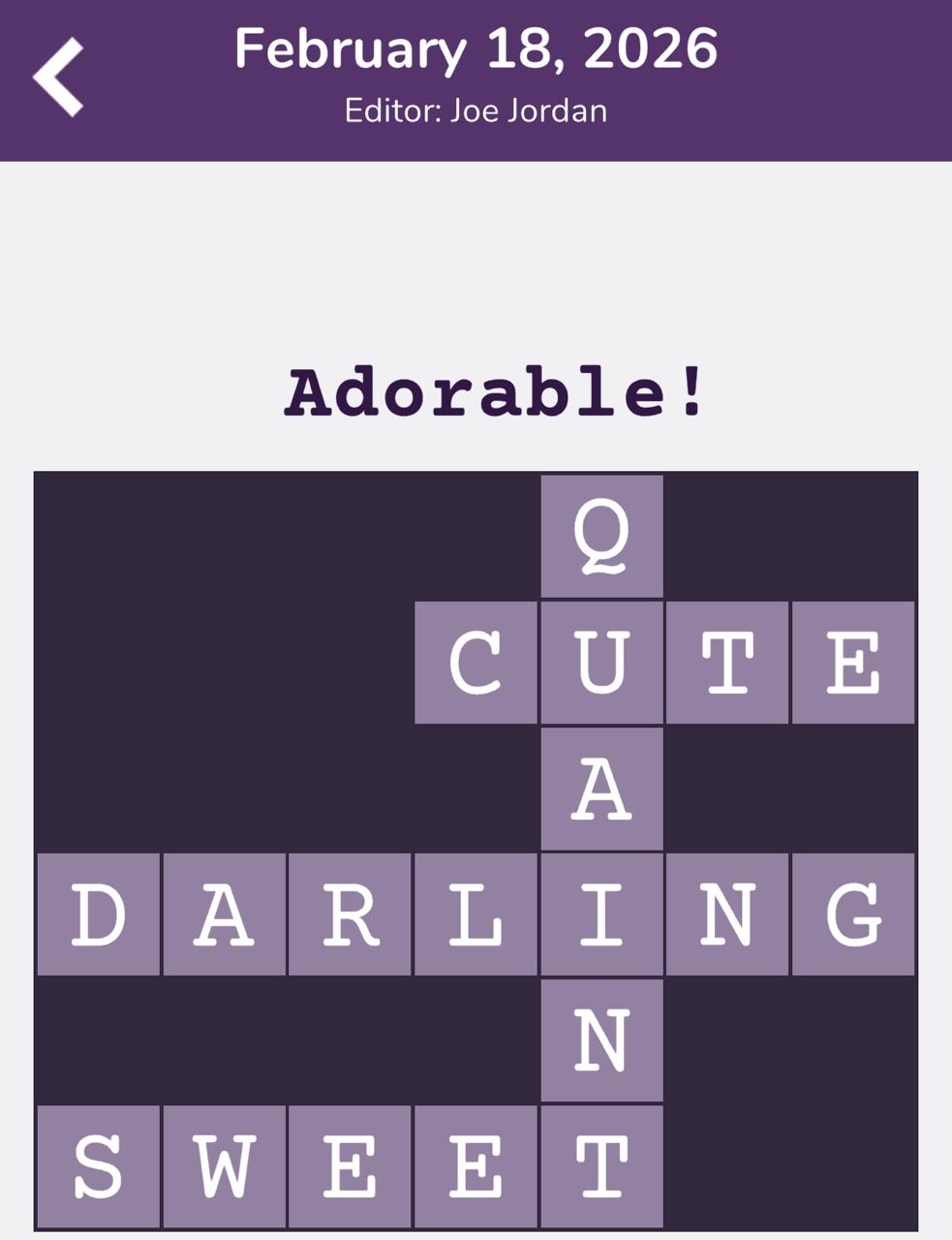 7 Little Words Tiny Little Crosswords February 18 2026