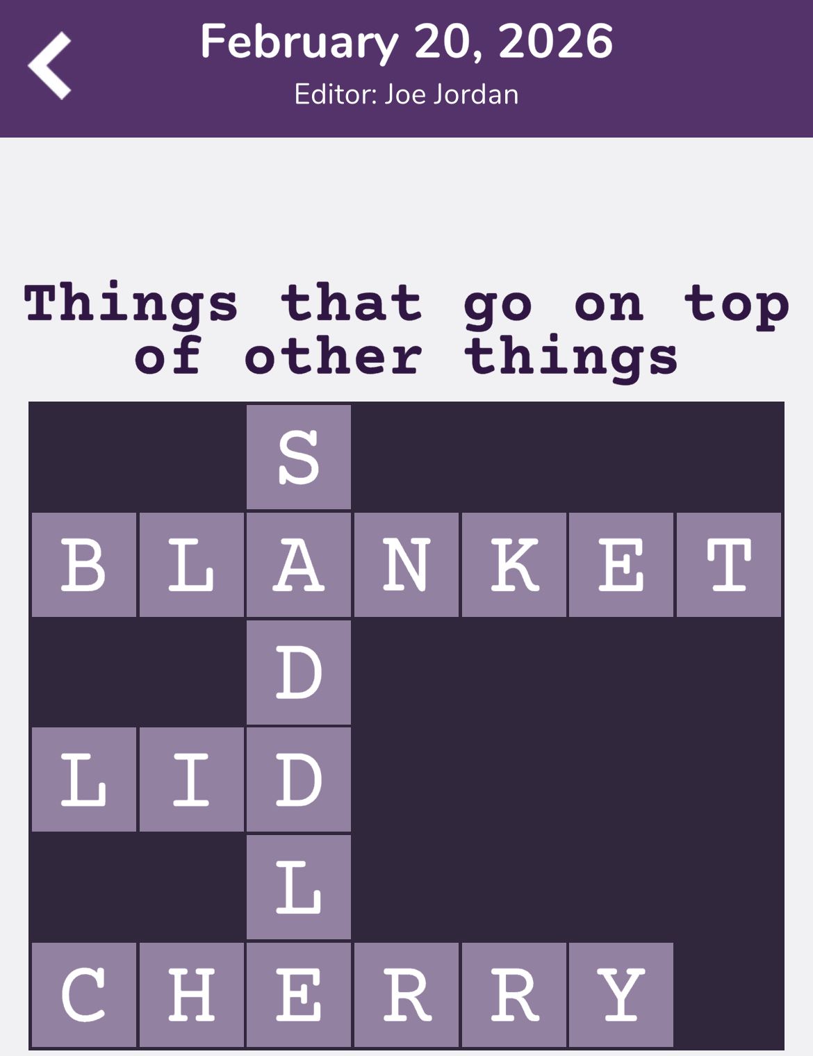 7 Little Words Tiny Little Crosswords February 20 2026