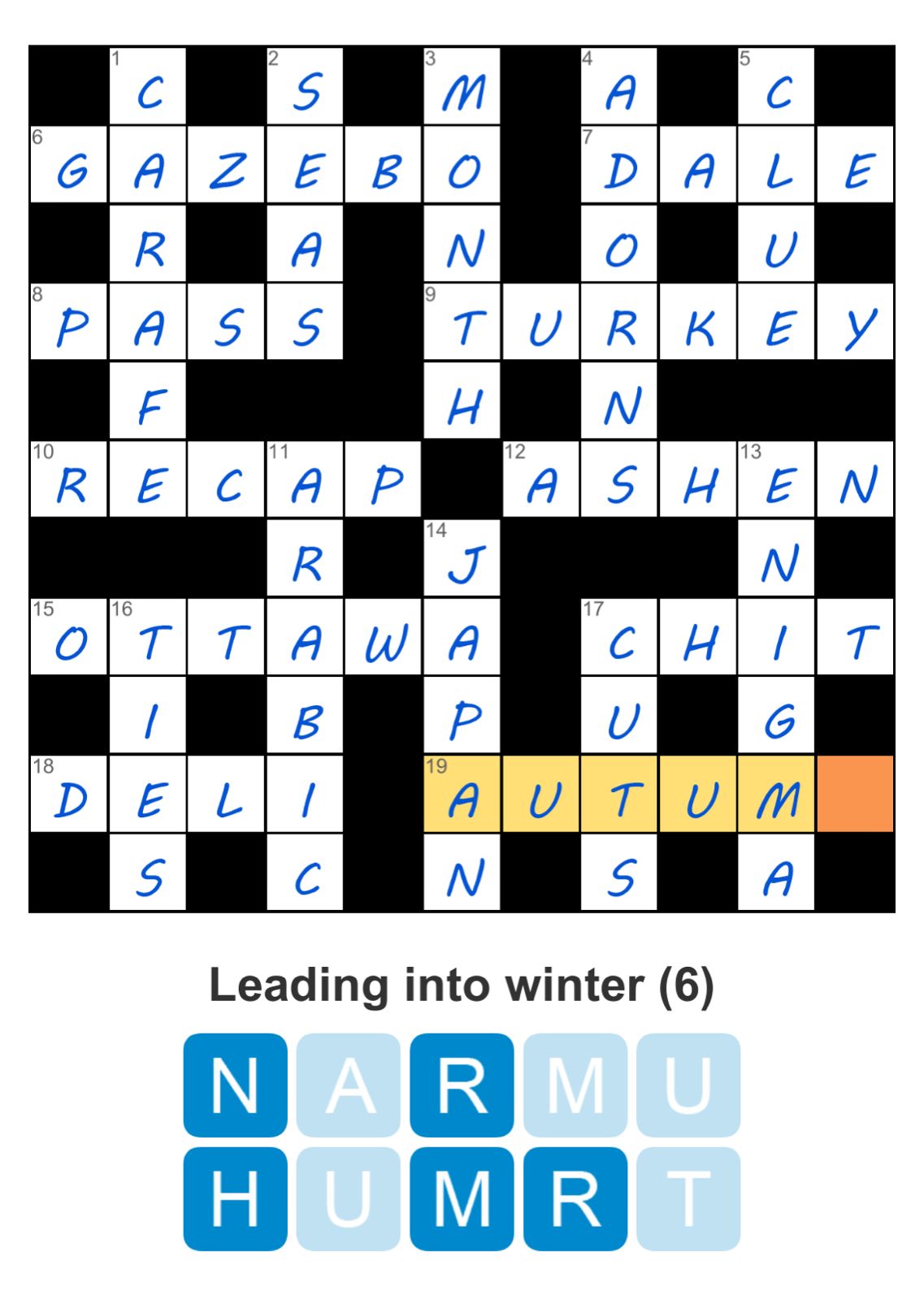 Puzzle Page Crossword February 21 2026