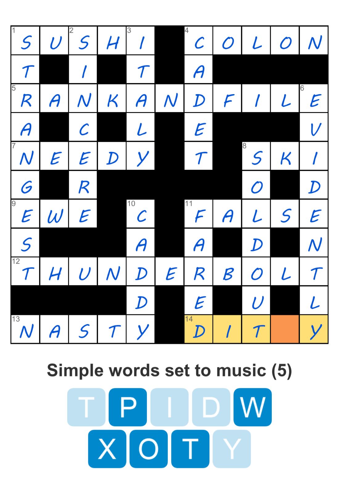 Puzzle Page Crossword February 25 2026