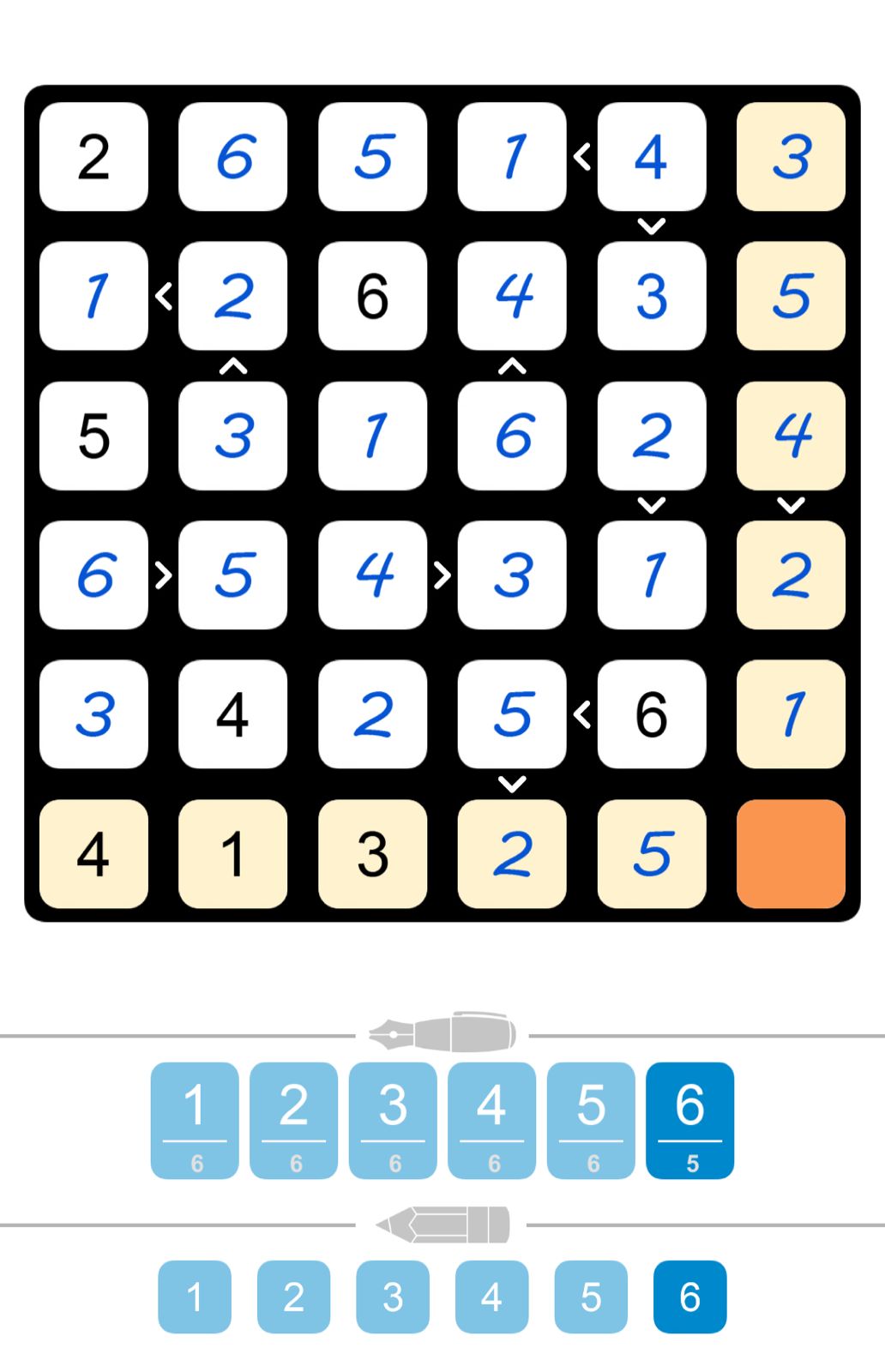 Puzzle Page Futoshiki February 20 2026