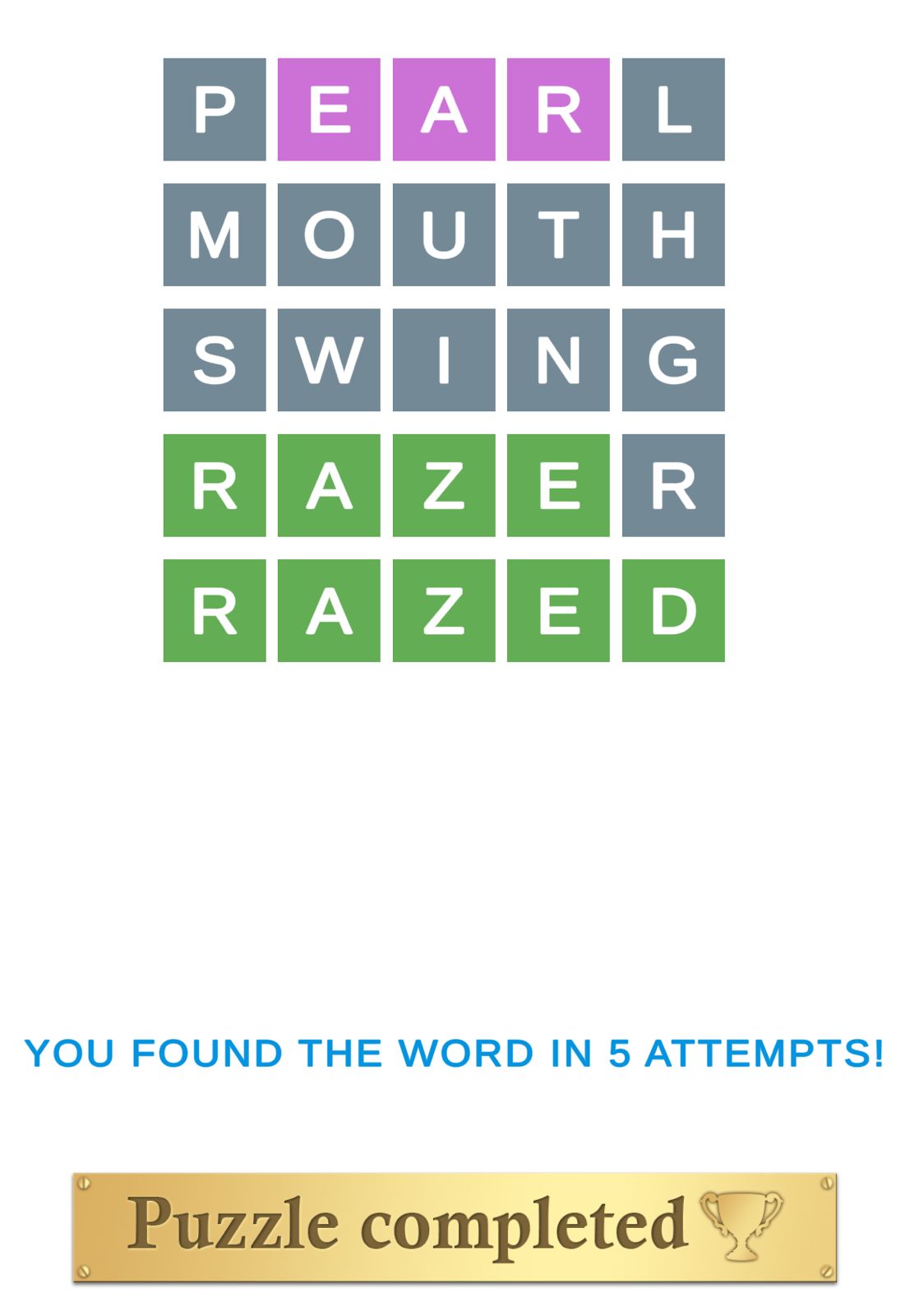 Puzzle Page Wordy February 7 2026