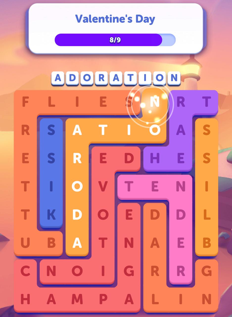 Word Lanes Daily Unwind February 14 2026