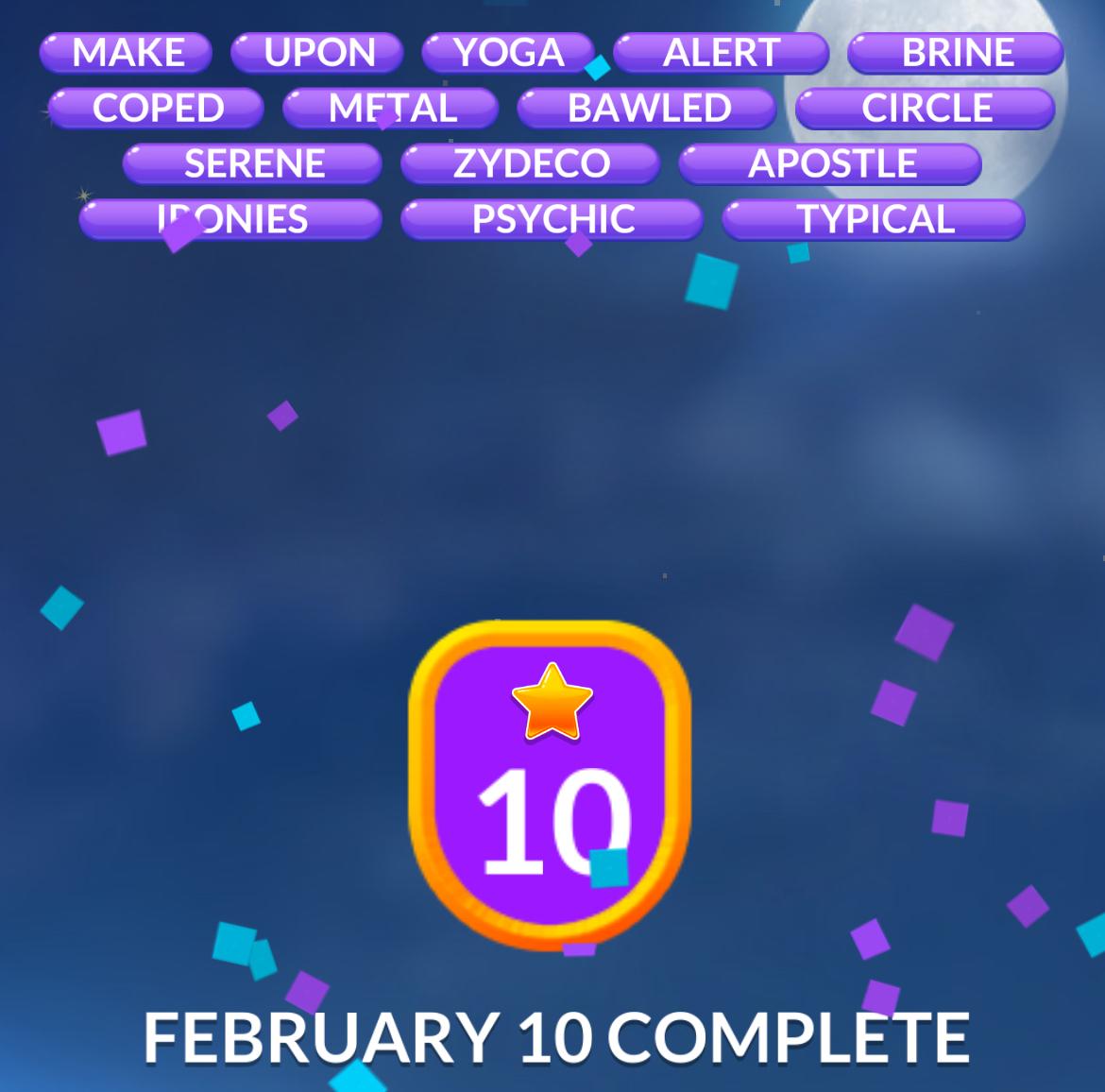 Word Stacks Daily Puzzle February 10 2026