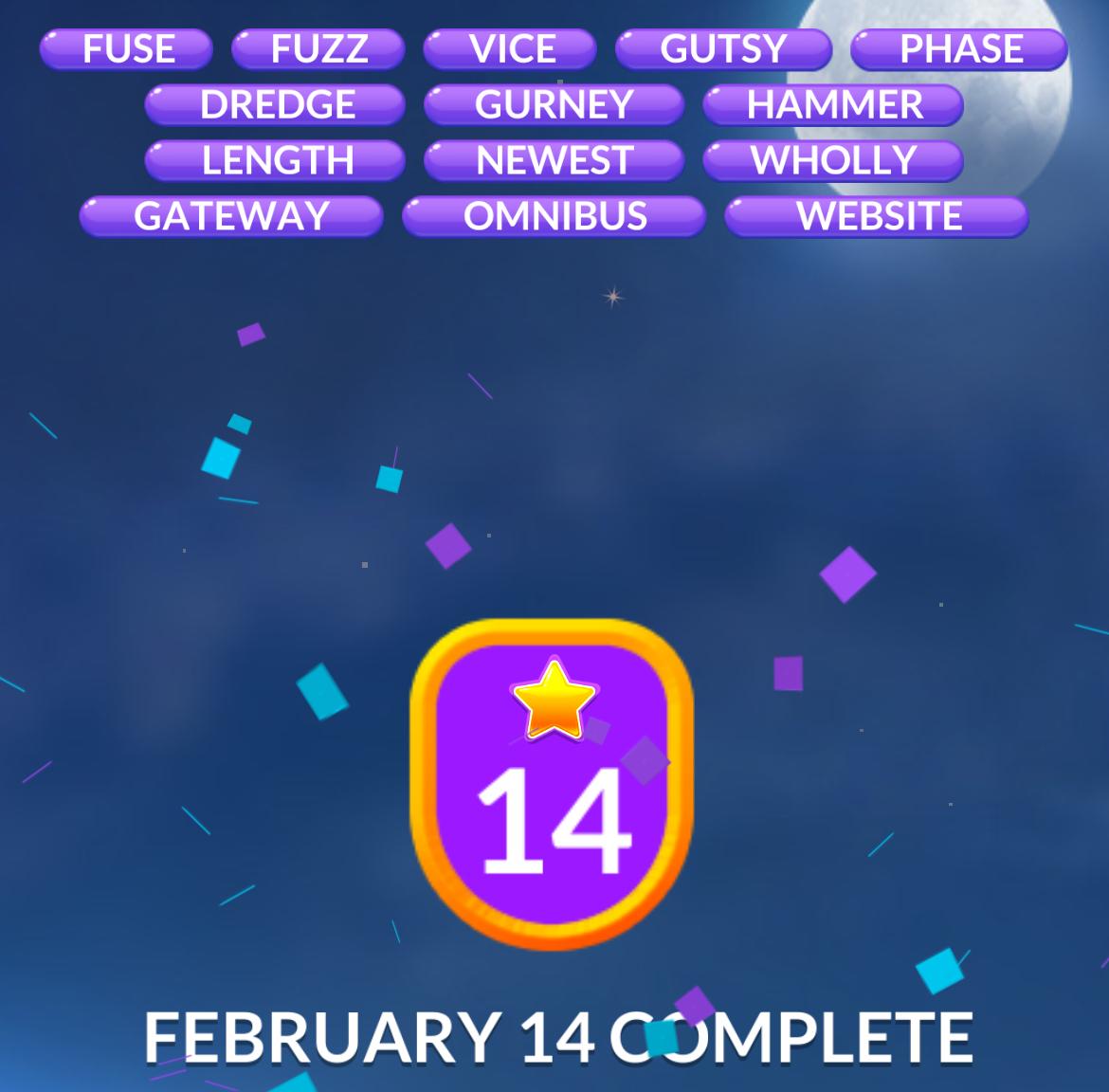 Word Stacks Daily Puzzle February 14 2026 Word Stacks Daily Puzzle February 14 2026