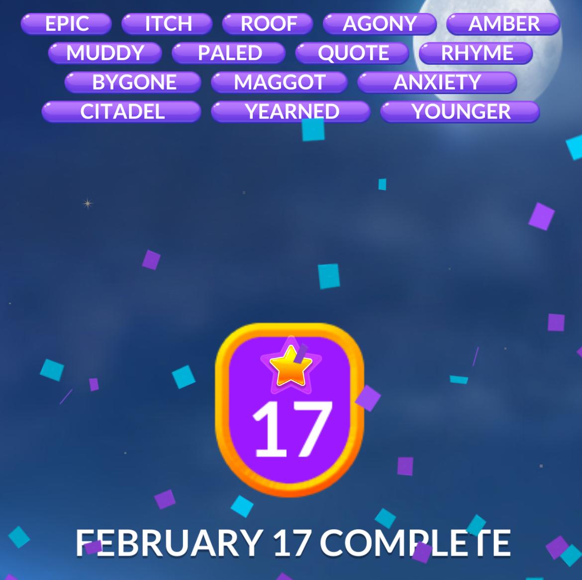 Word Stacks Daily Puzzle February 17 2026