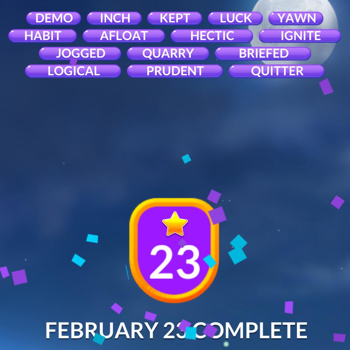 Word Stacks Daily Puzzle February 23 2026