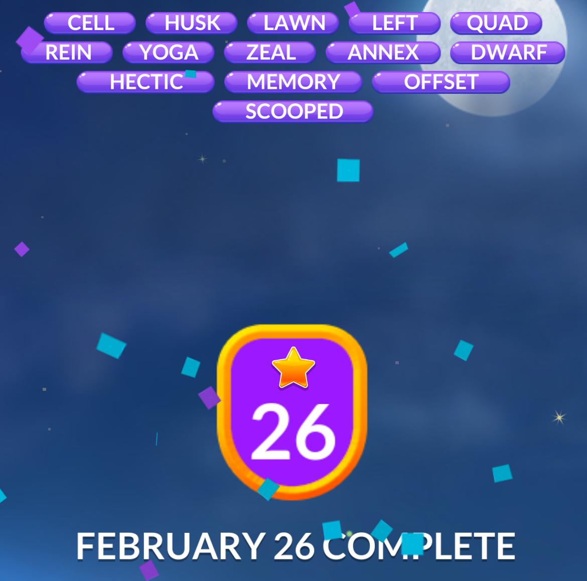 Word Stacks Daily Puzzle February 26 2026