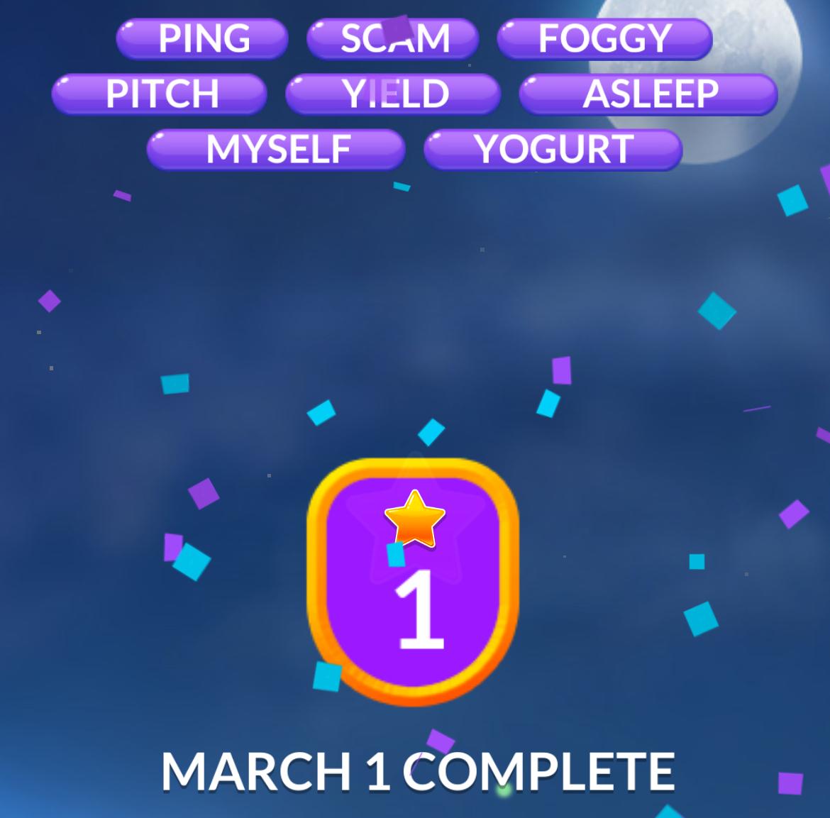 Word Stacks Daily Puzzle March 1 2026