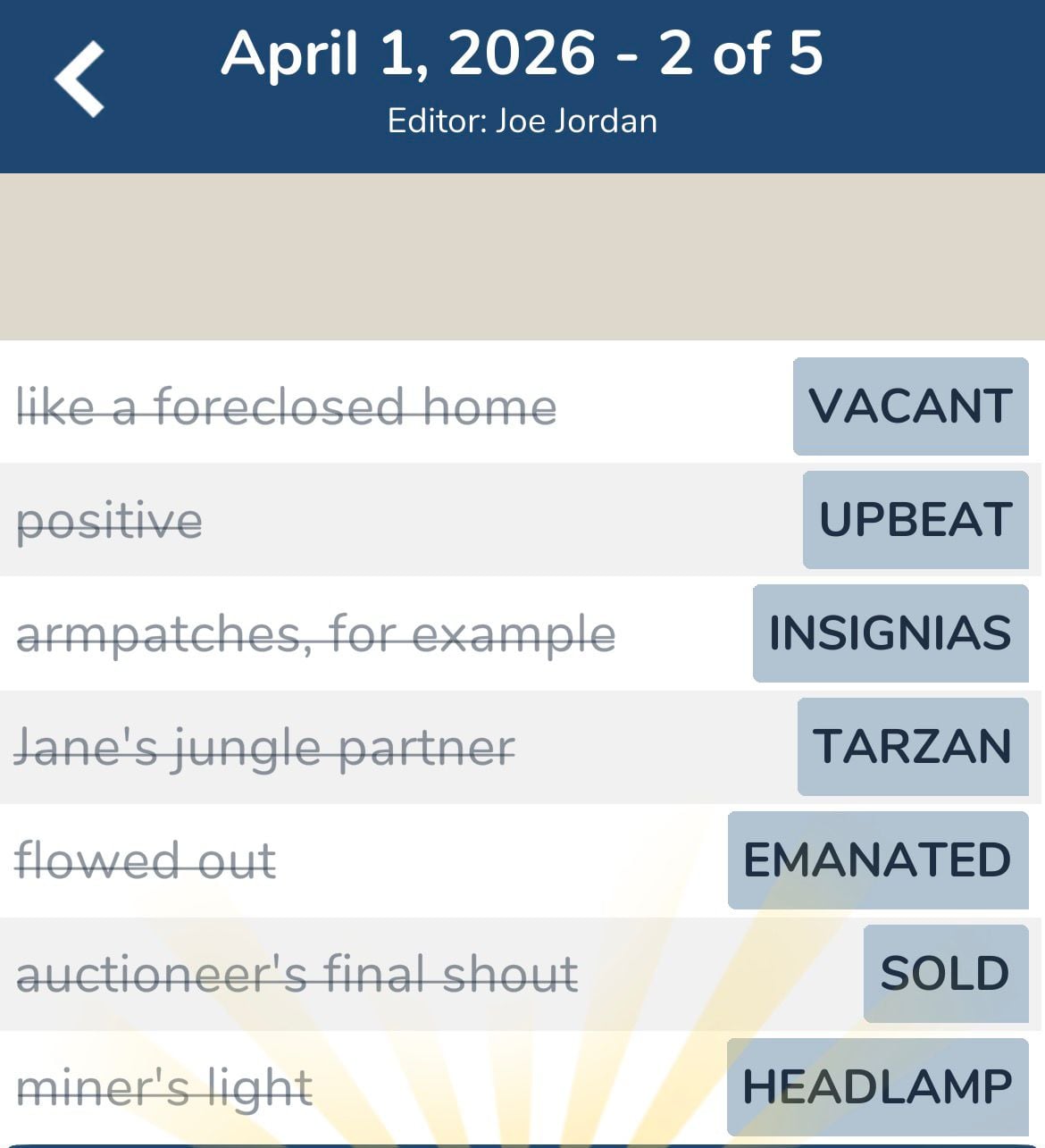 7 Little Words April 1 2026 2 7 Little Words April 1 2026 2