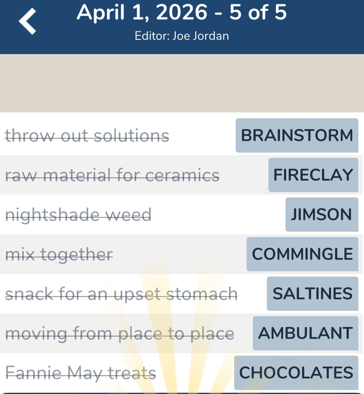 7 Little Words April 1 2026 5 7 Little Words April 1 2026 5