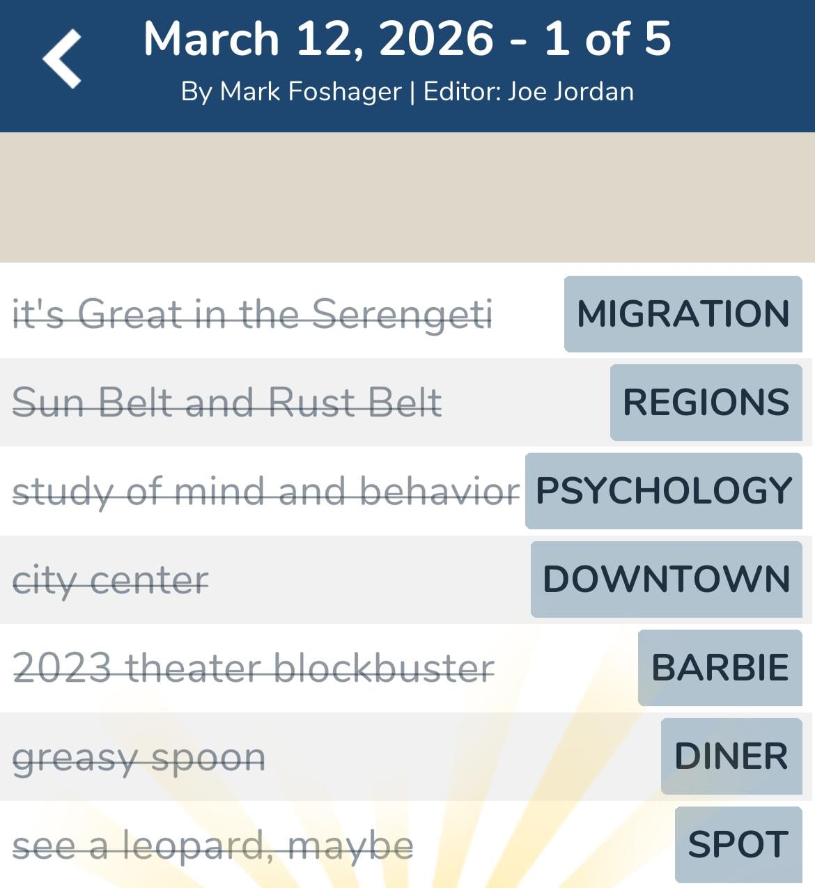 7 Little Words March 12 2026 1