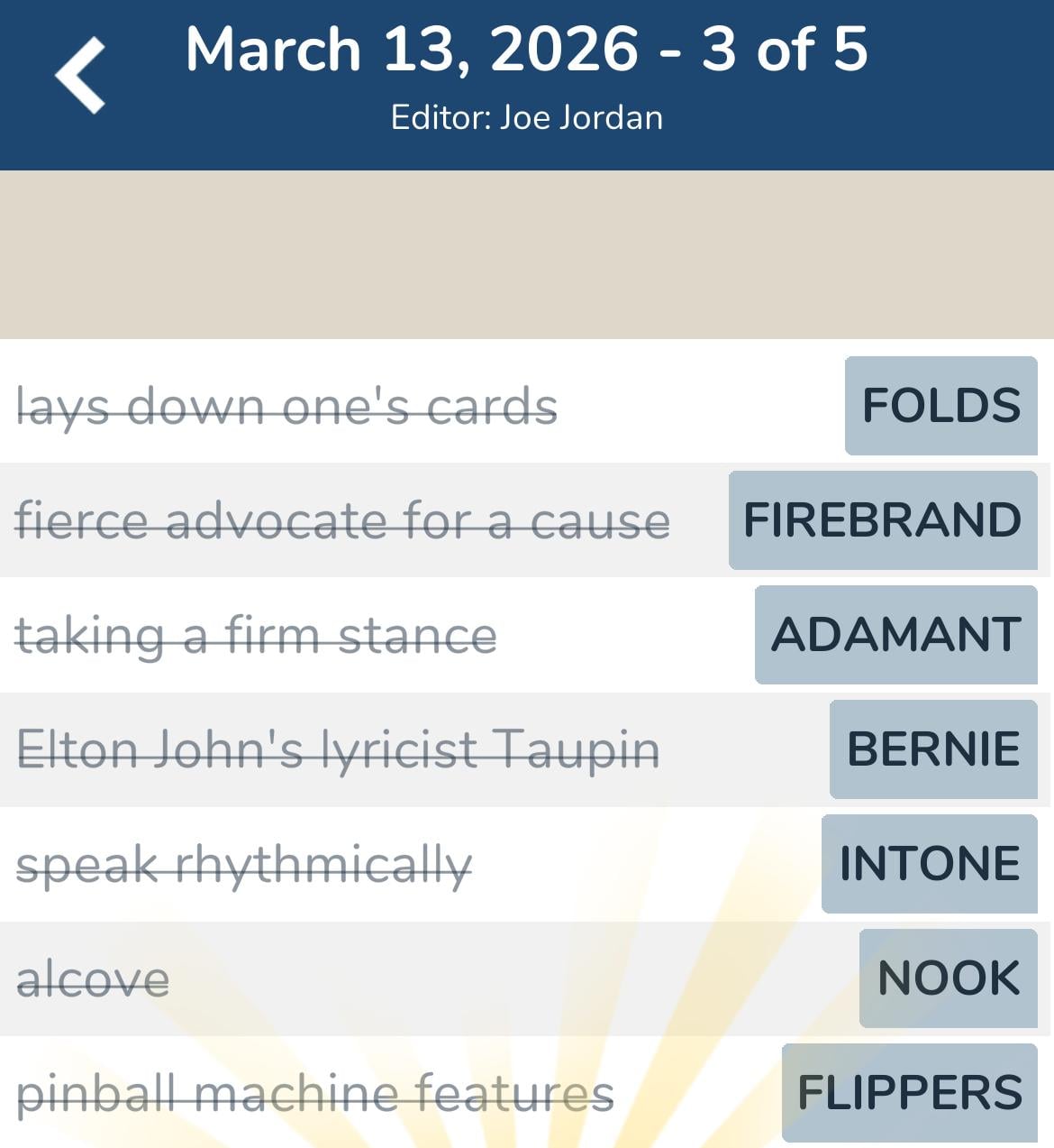 7 Little Words March 13 2026 3