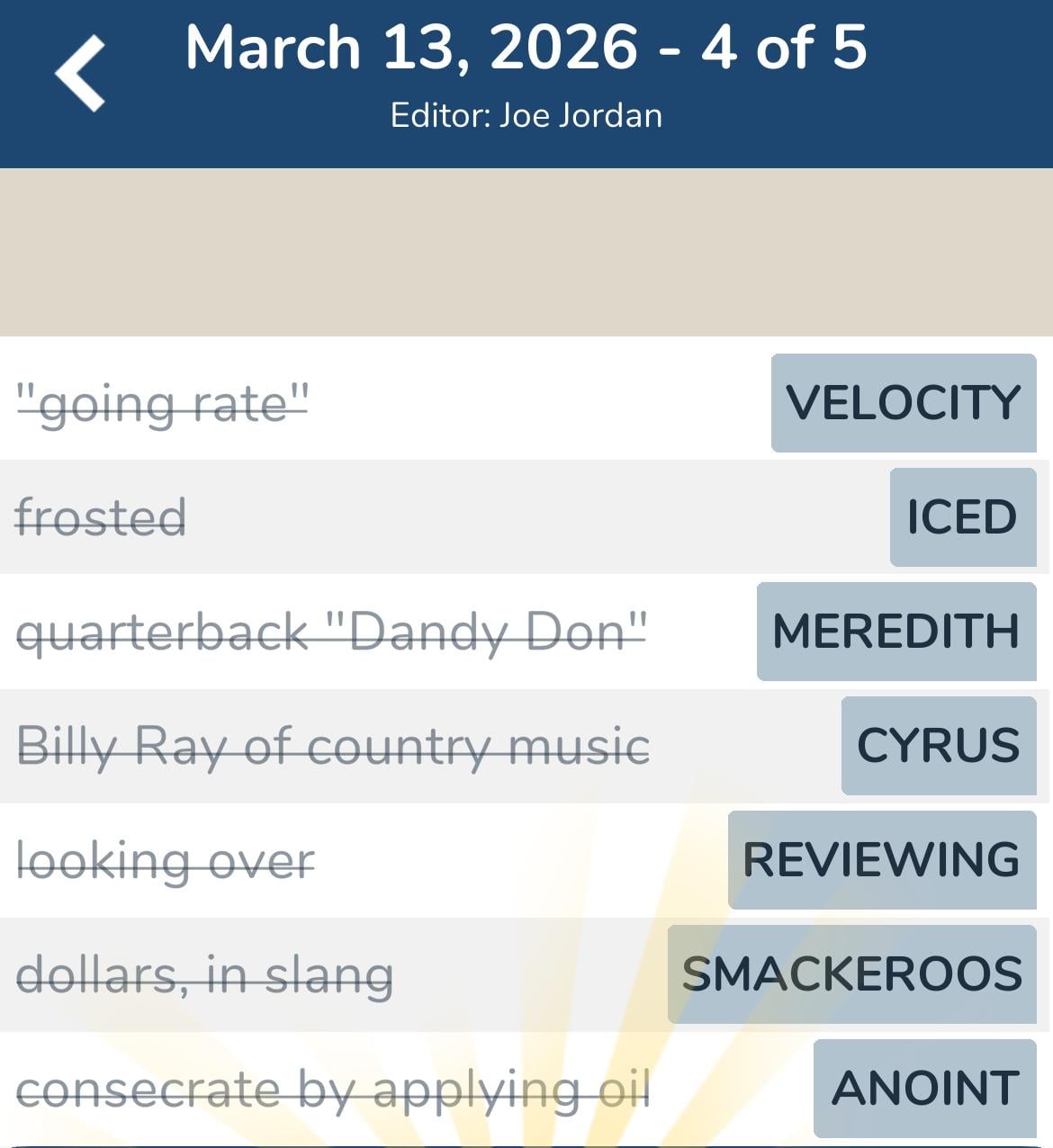 7 Little Words March 13 2026 4