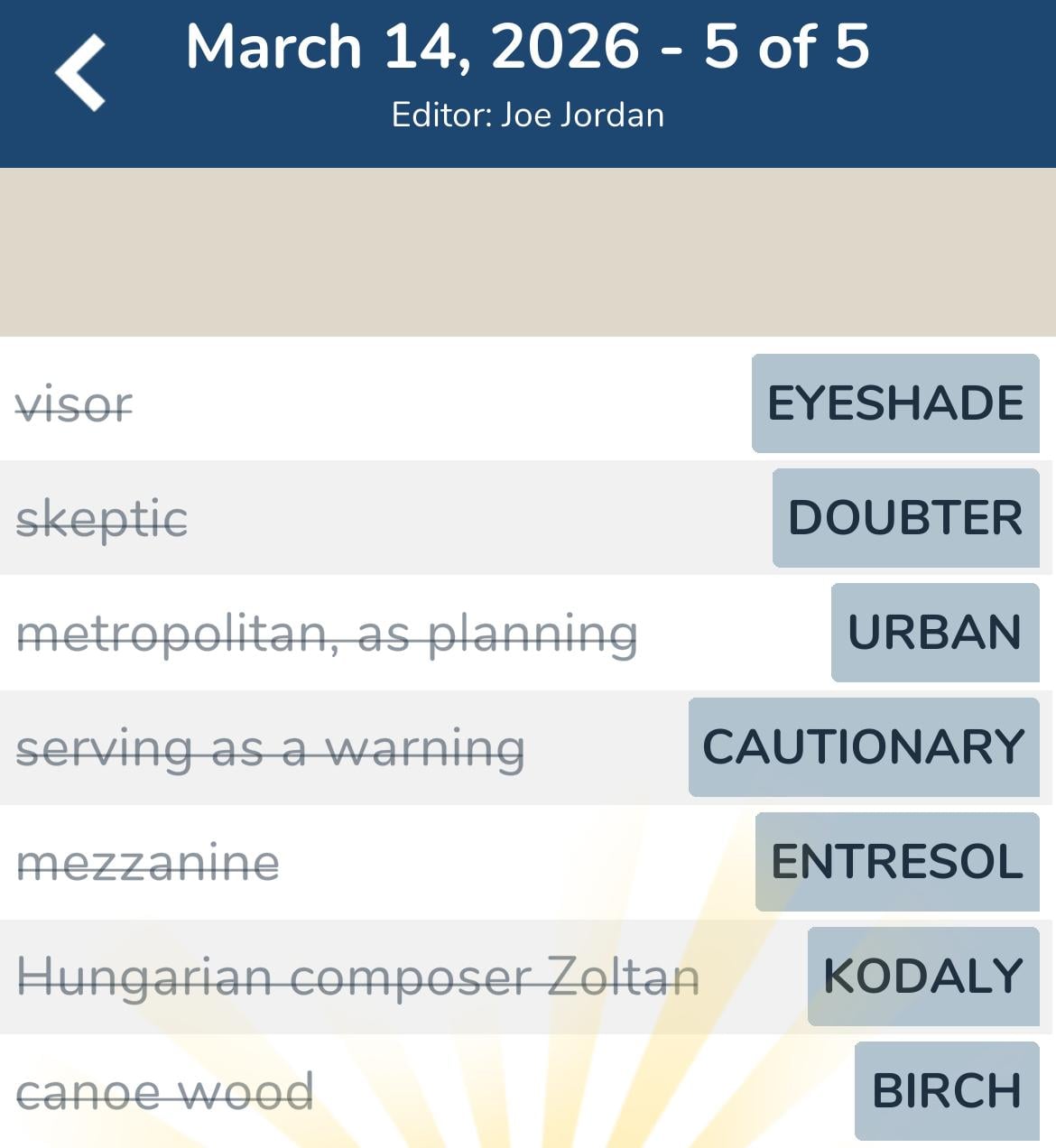 7 Little Words March 14 2026 5