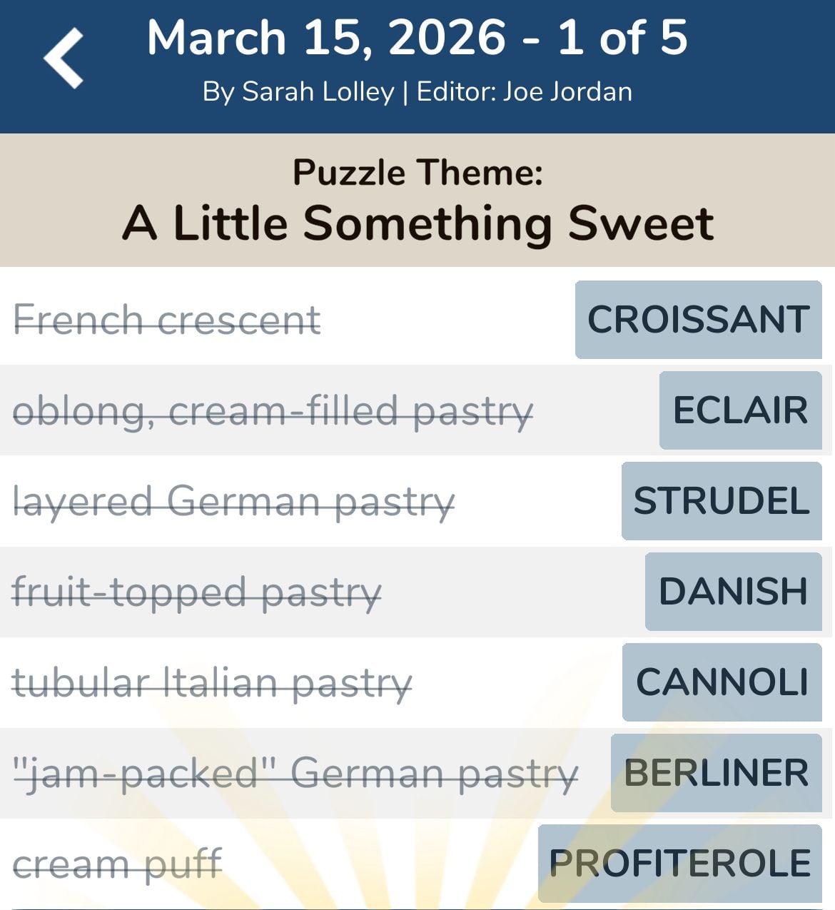 7 Little Words March 15 2026 1