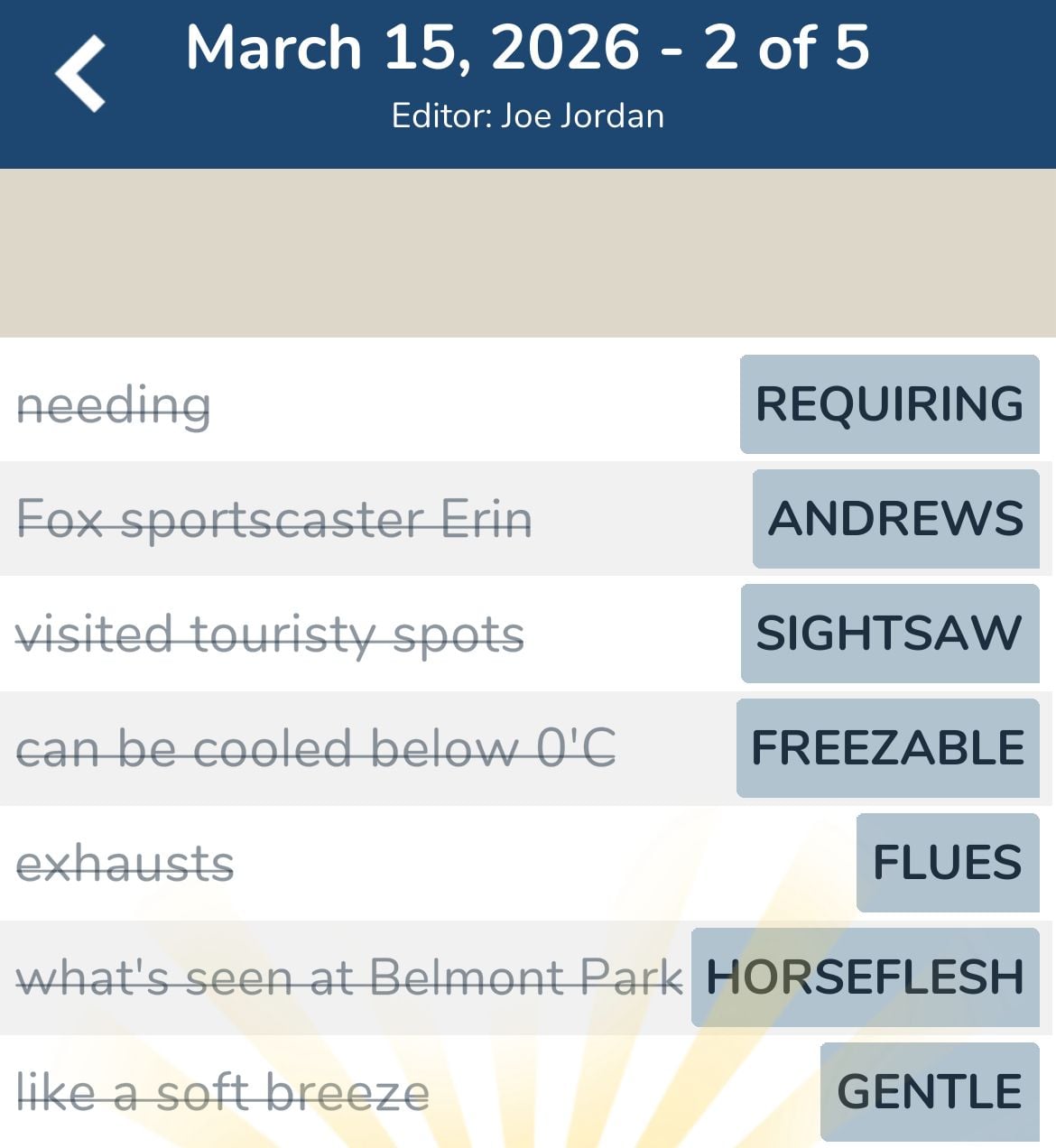 7 Little Words March 15 2026 2