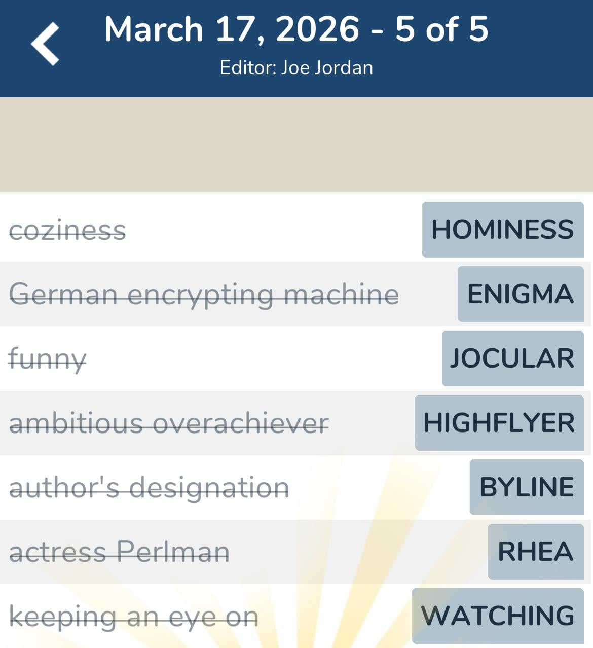 7 Little Words March 17 2026 5