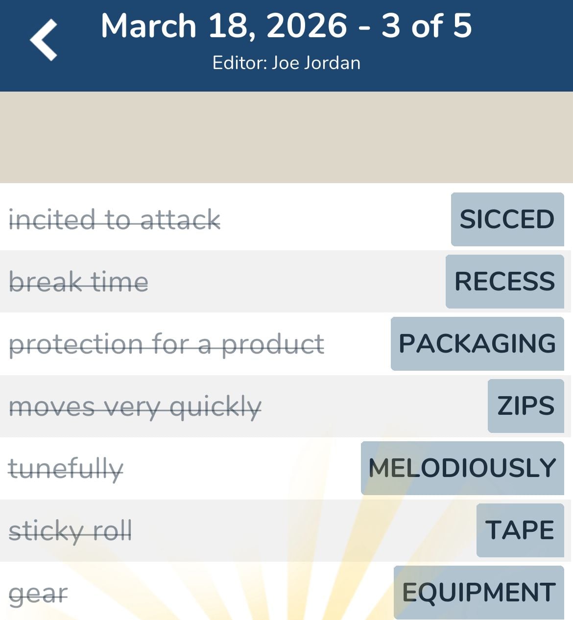 7 Little Words March 18 2026 3