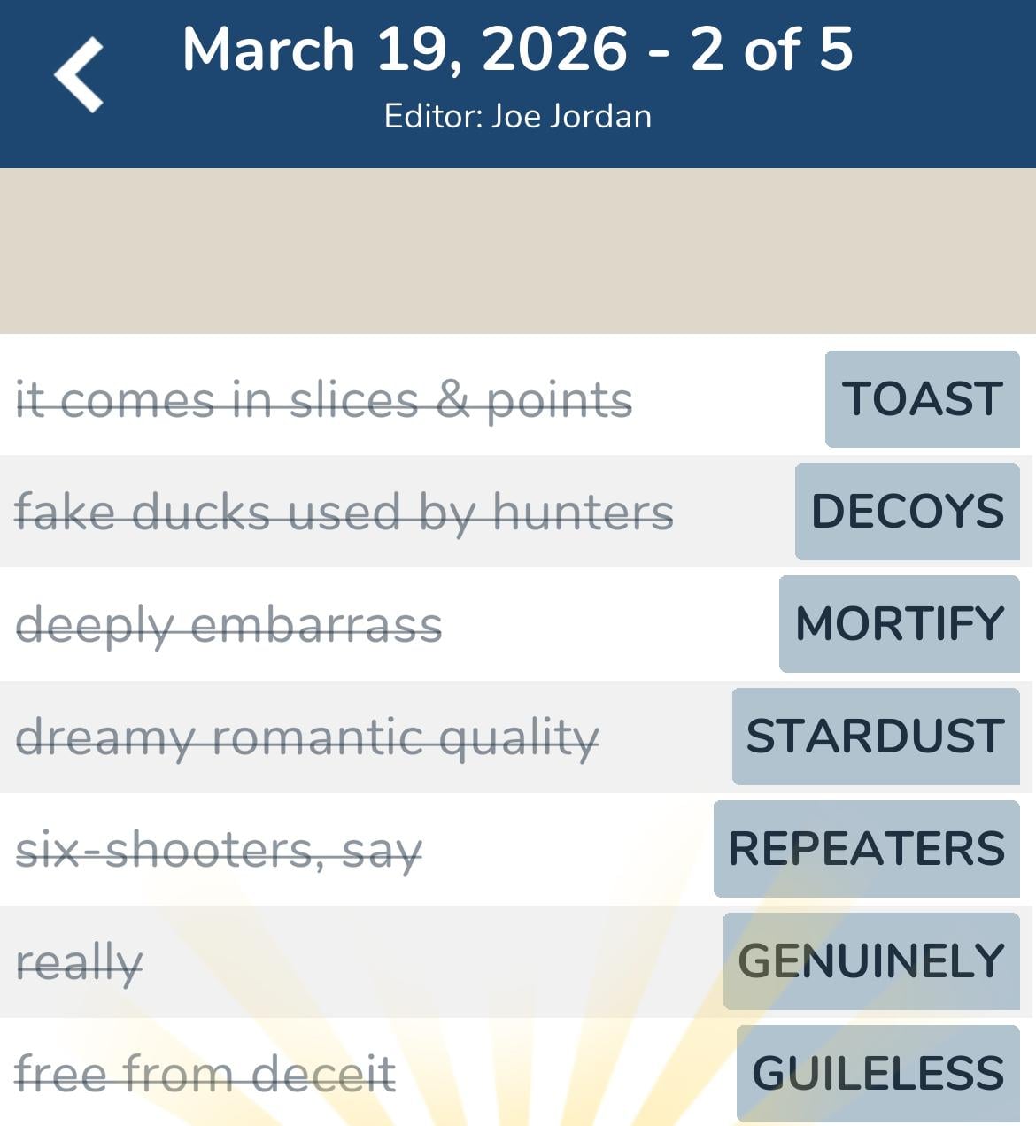 7 Little Words March 19 2026 2