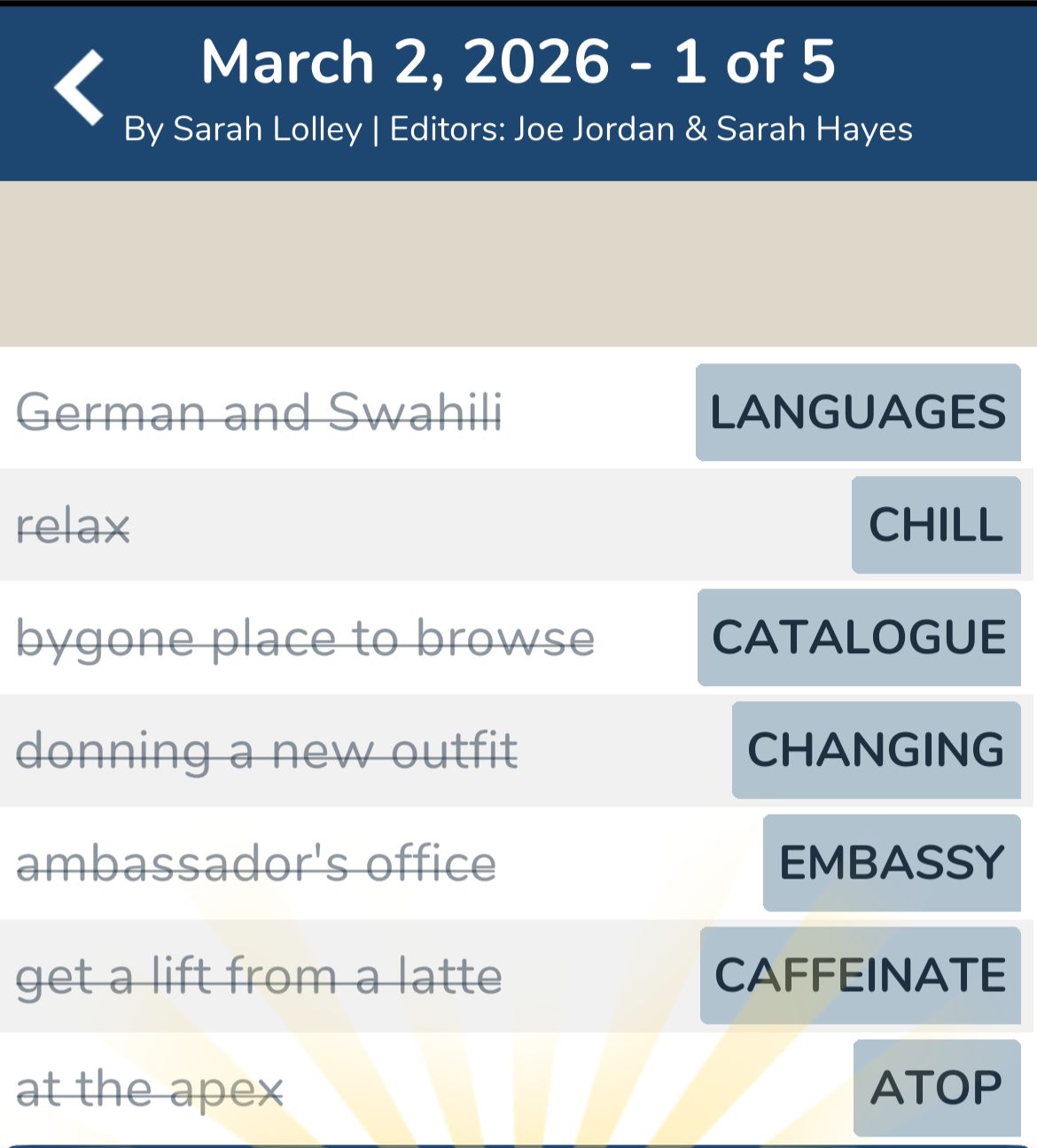 7 Little Words March 2 2026 1