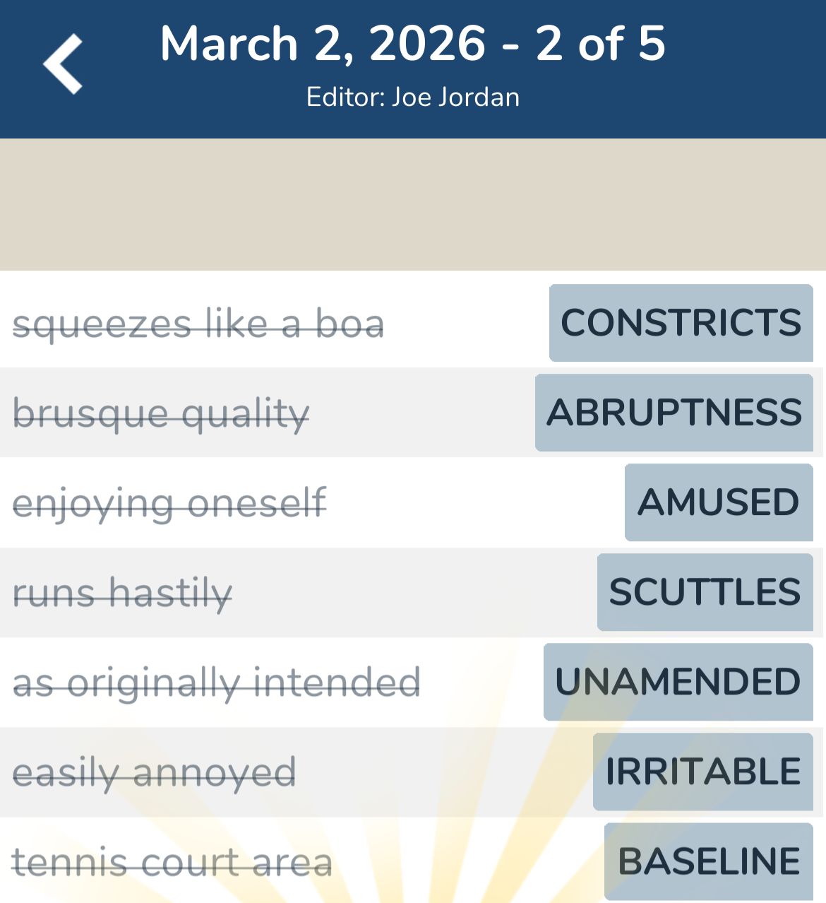 7 Little Words March 2 2026 2