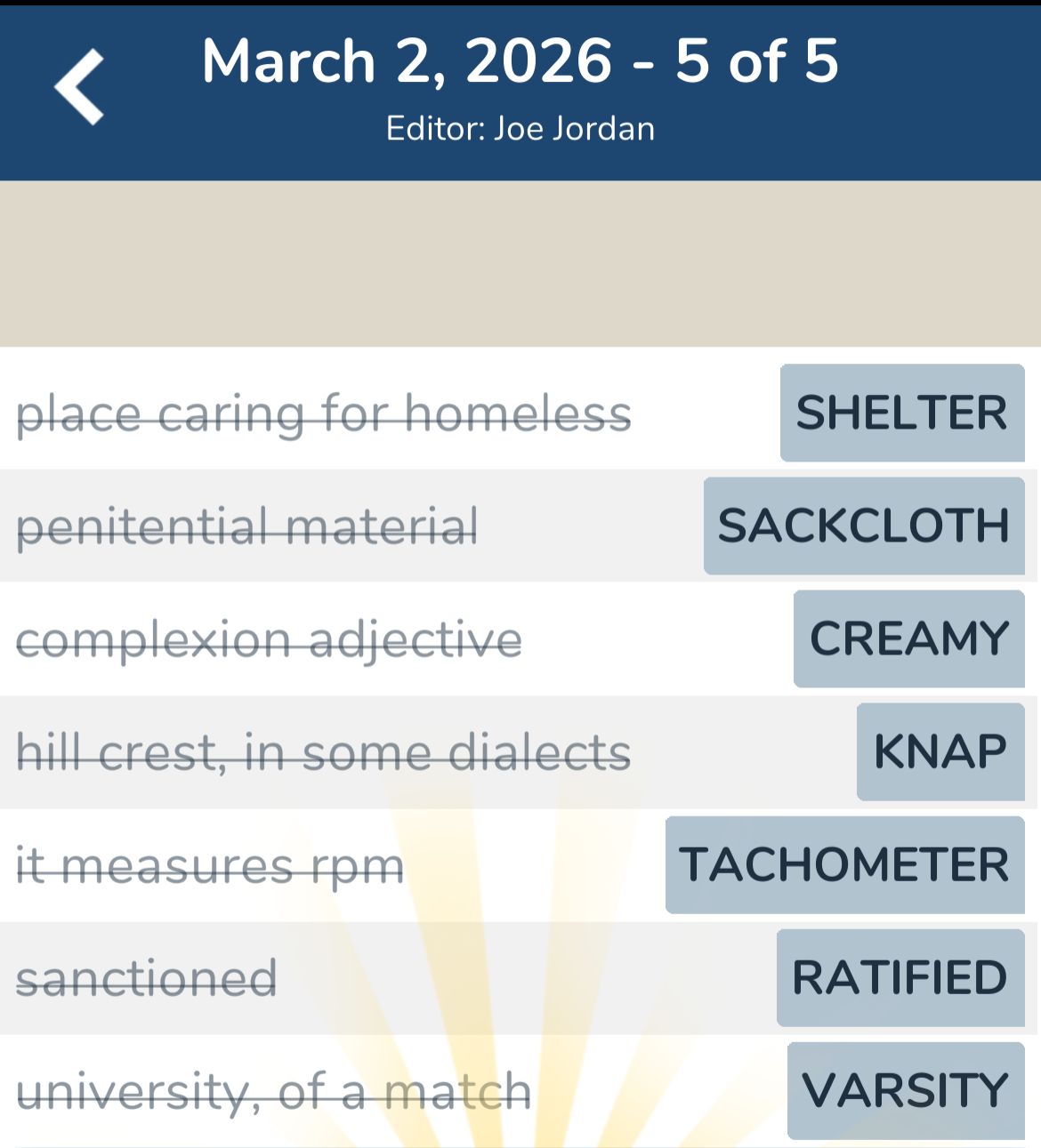 7 Little Words March 2 2026 5