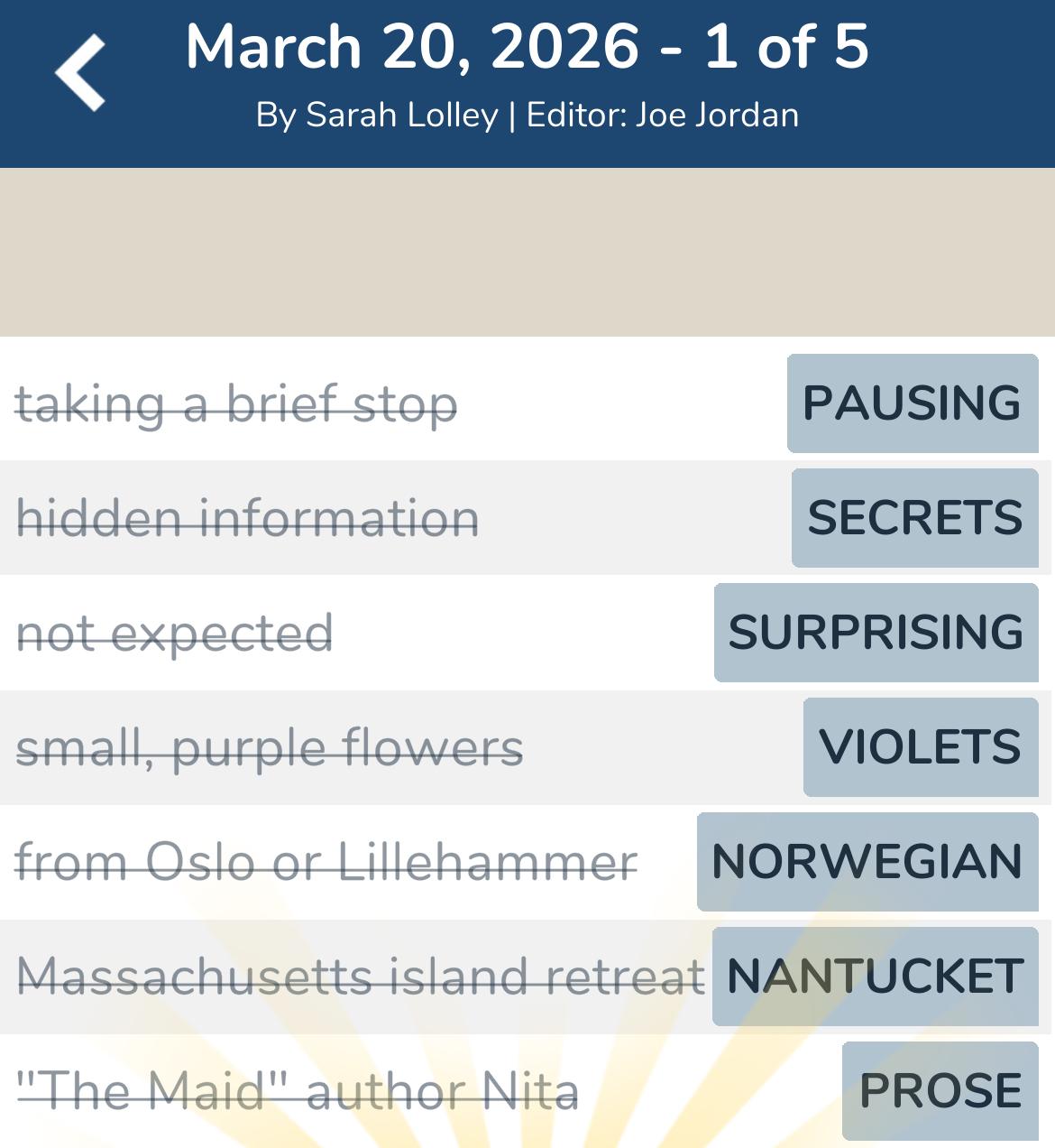 7 Little Words March 20 2026 1